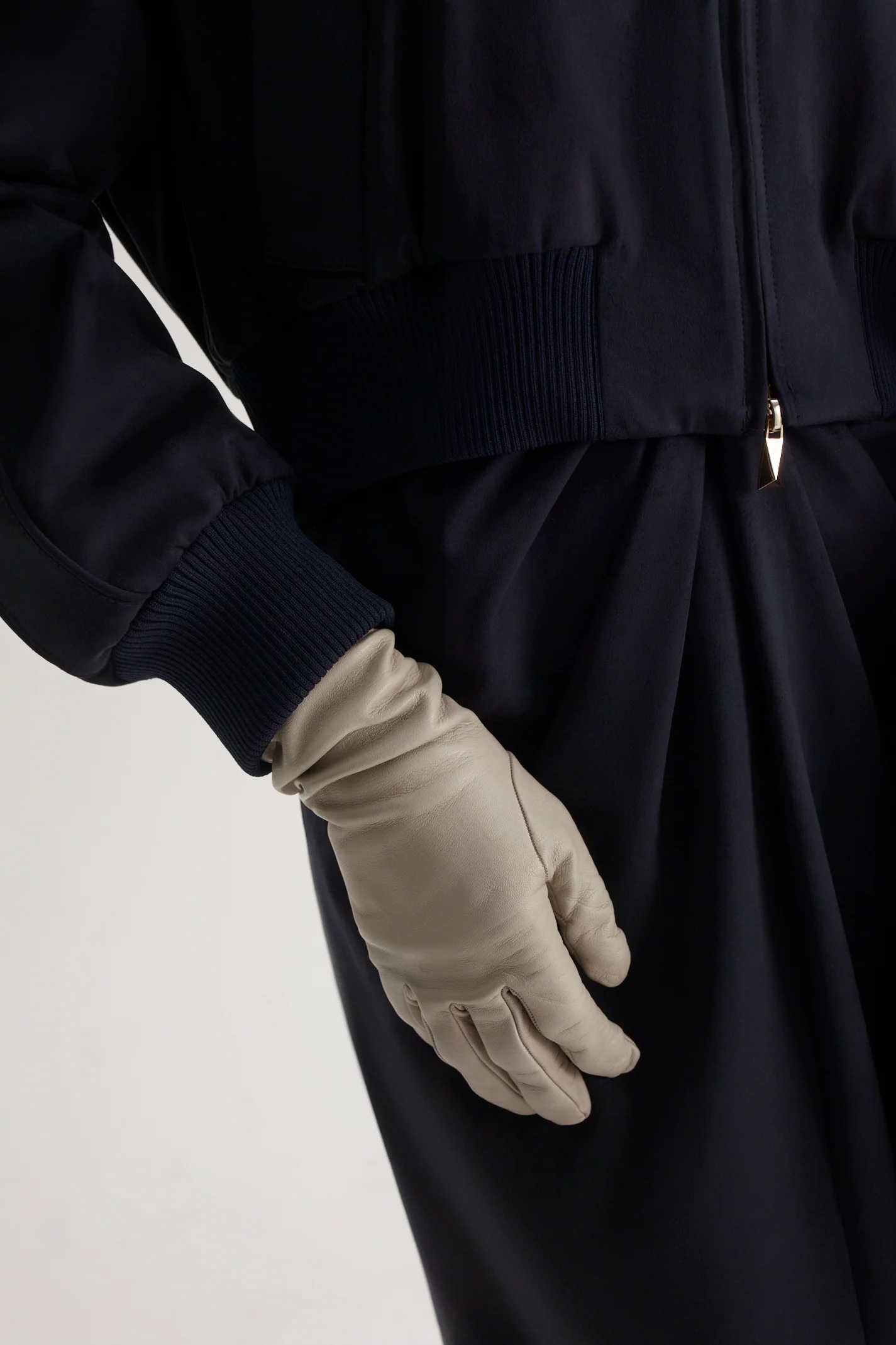 FAUX-SUEDE PIPED BOMBER - Image 8