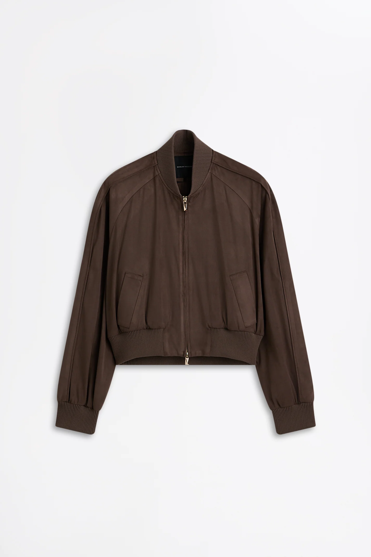 FAUX-SUEDE PIPED BOMBER - Image 2