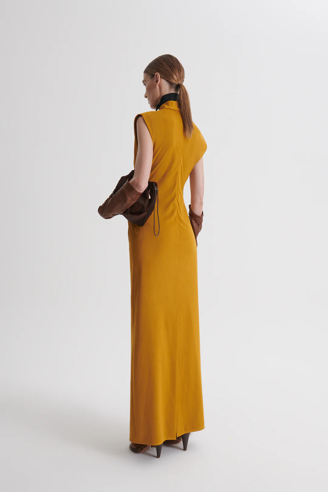 FAUX-SUEDE TURBAN GOWN - Image 6