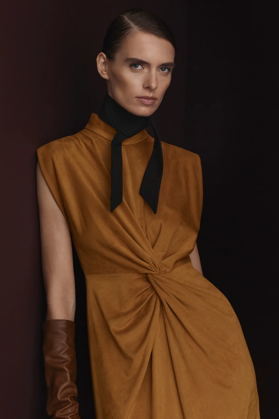 FAUX-SUEDE TURBAN GOWN - Image 8