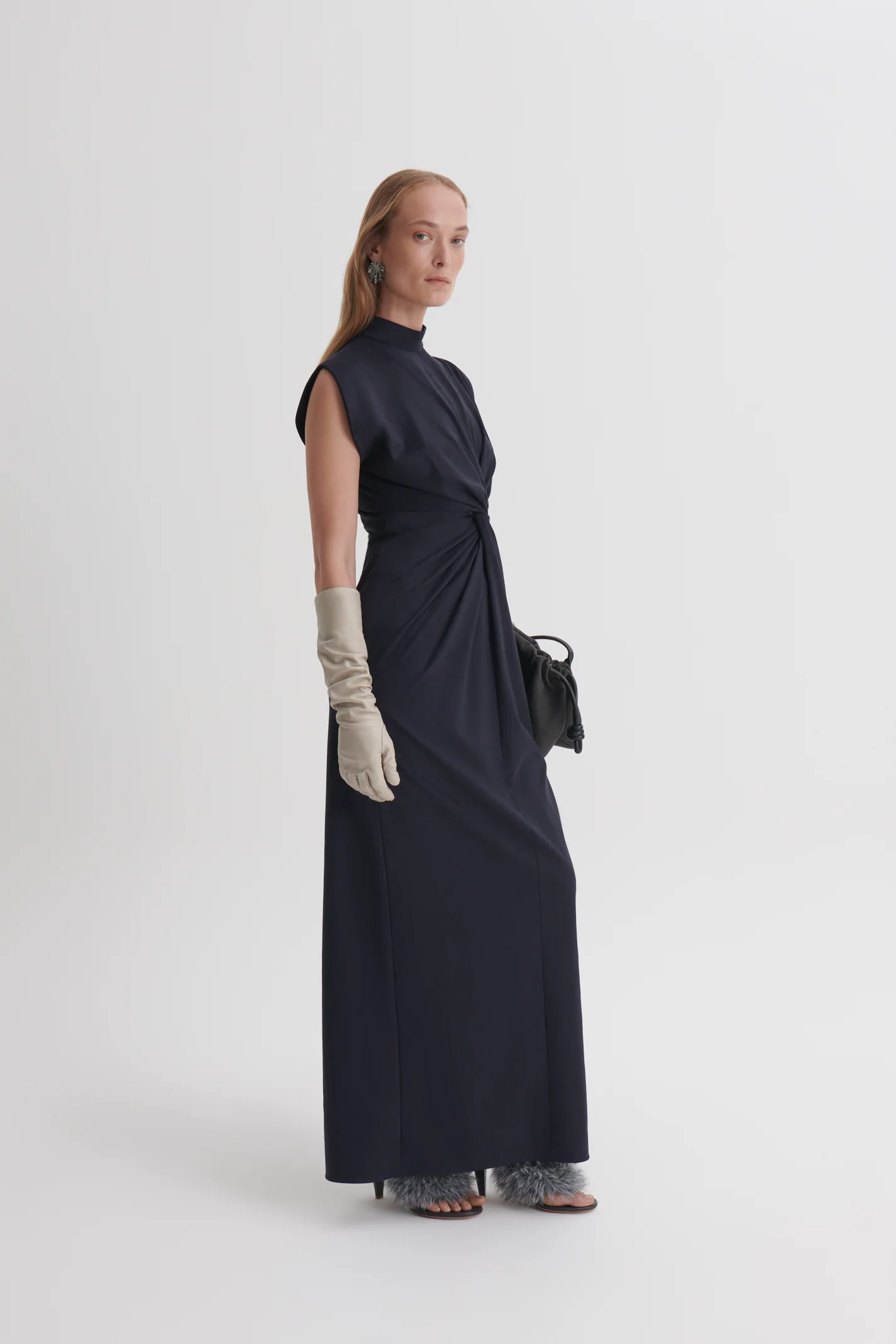 FAUX-SUEDE TURBAN GOWN - Image 5