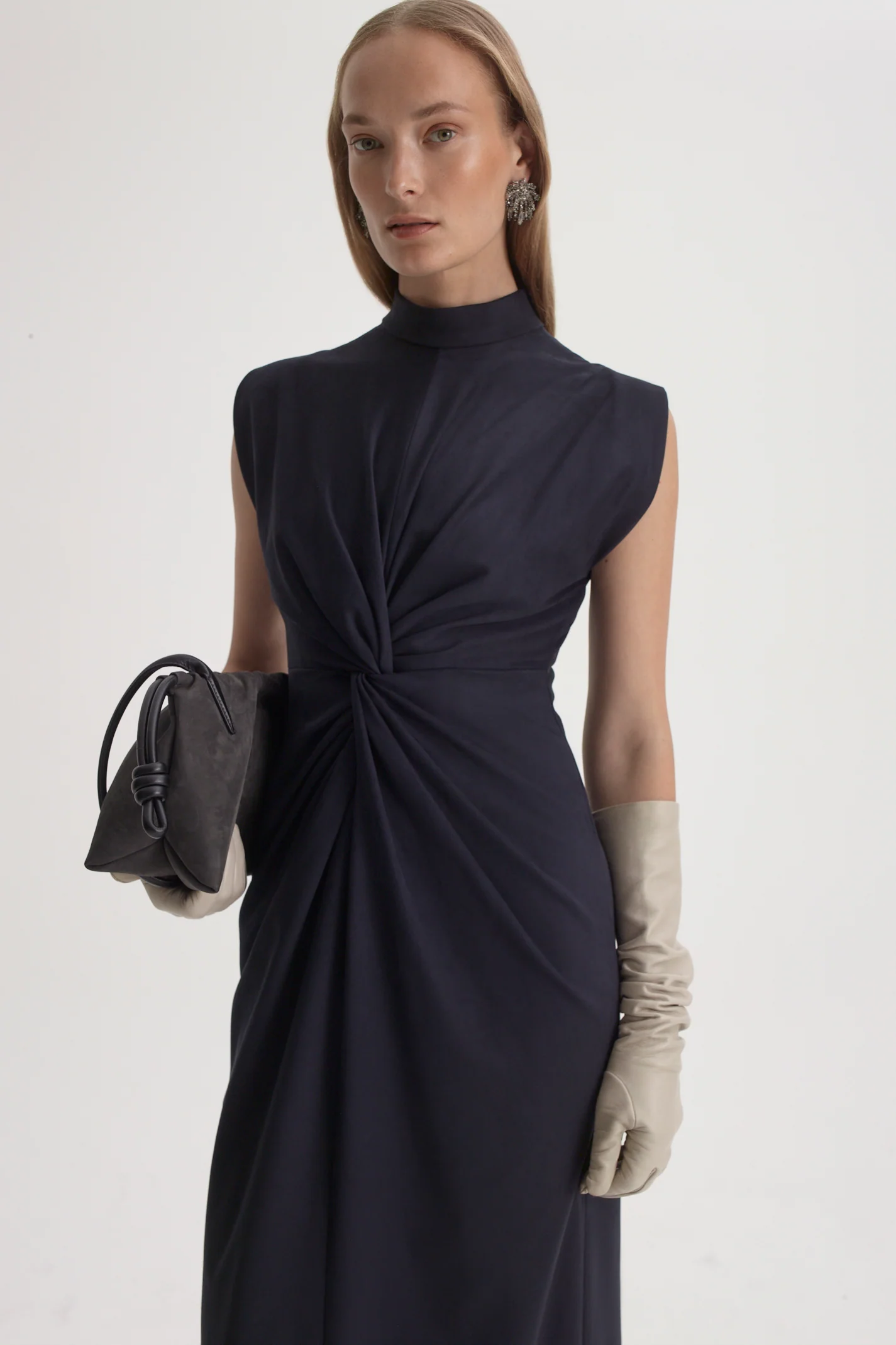 FAUX-SUEDE TURBAN GOWN - Image 7