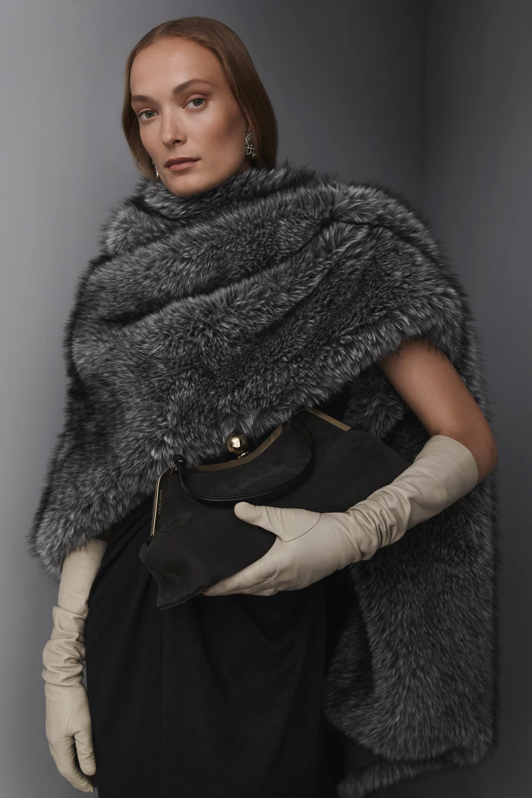 FAUX-SUEDE TURBAN GOWN - Image 9