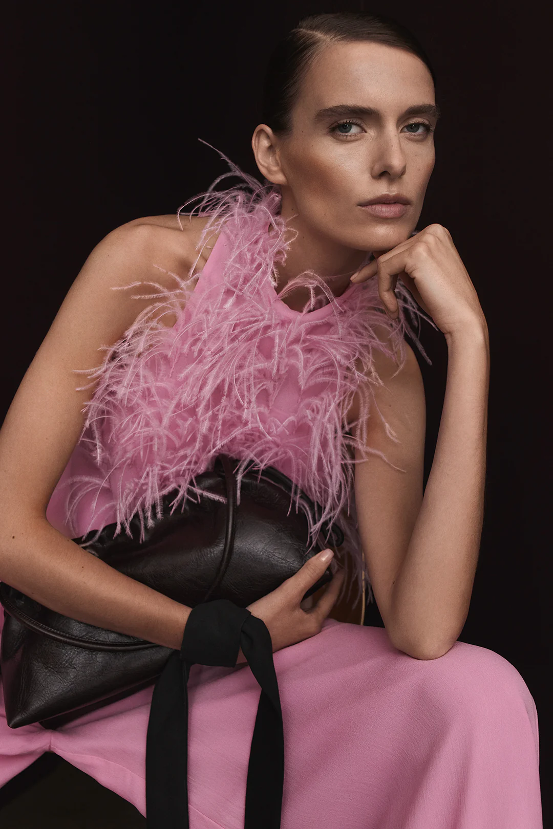 FEATHER FUNNEL NECK TOP - Image 3