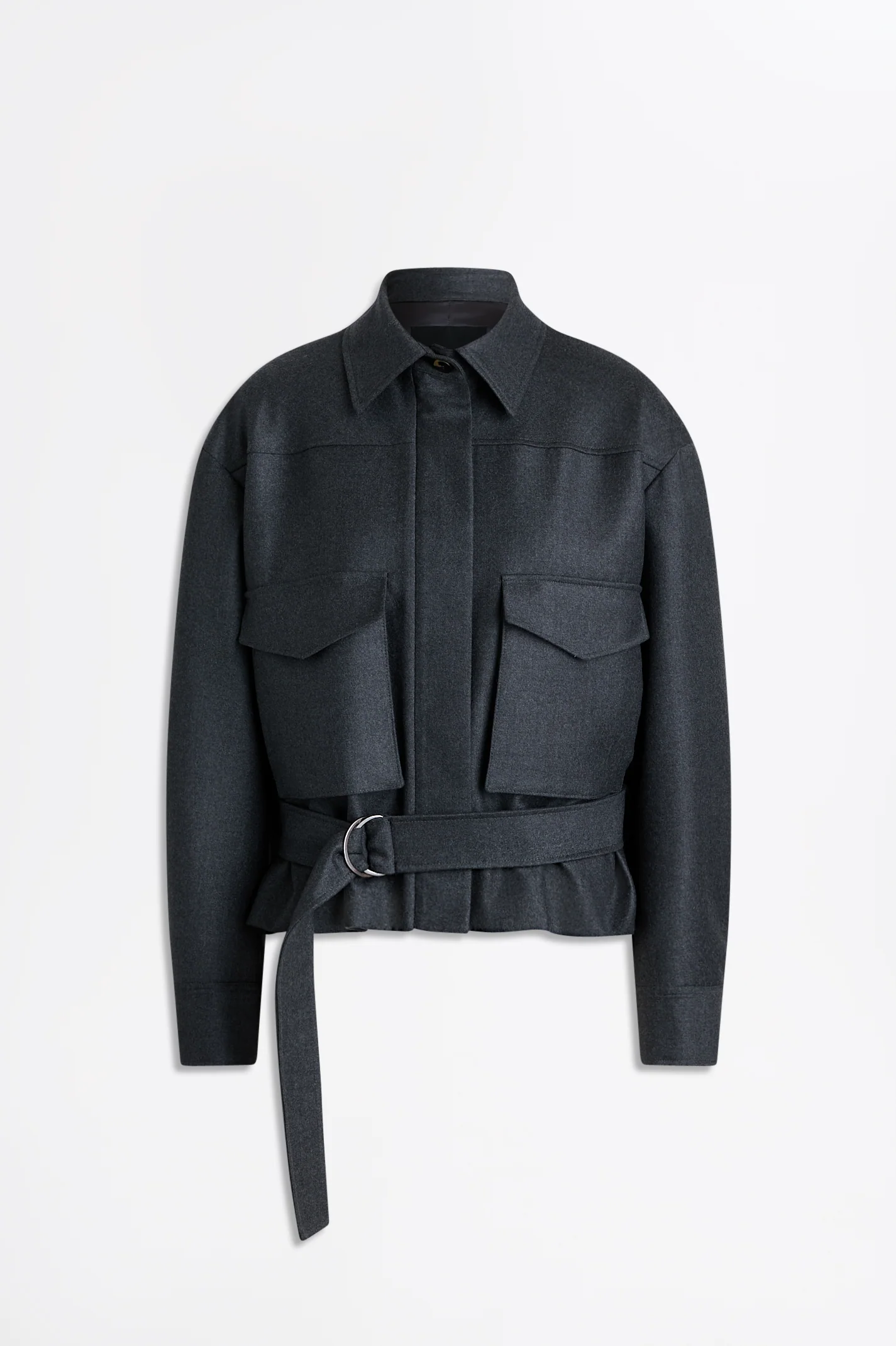FLANNEL PATCH POCKET BOMBER - Image 2