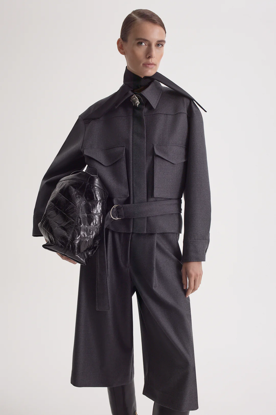 FLANNEL PATCH POCKET BOMBER - Image 4