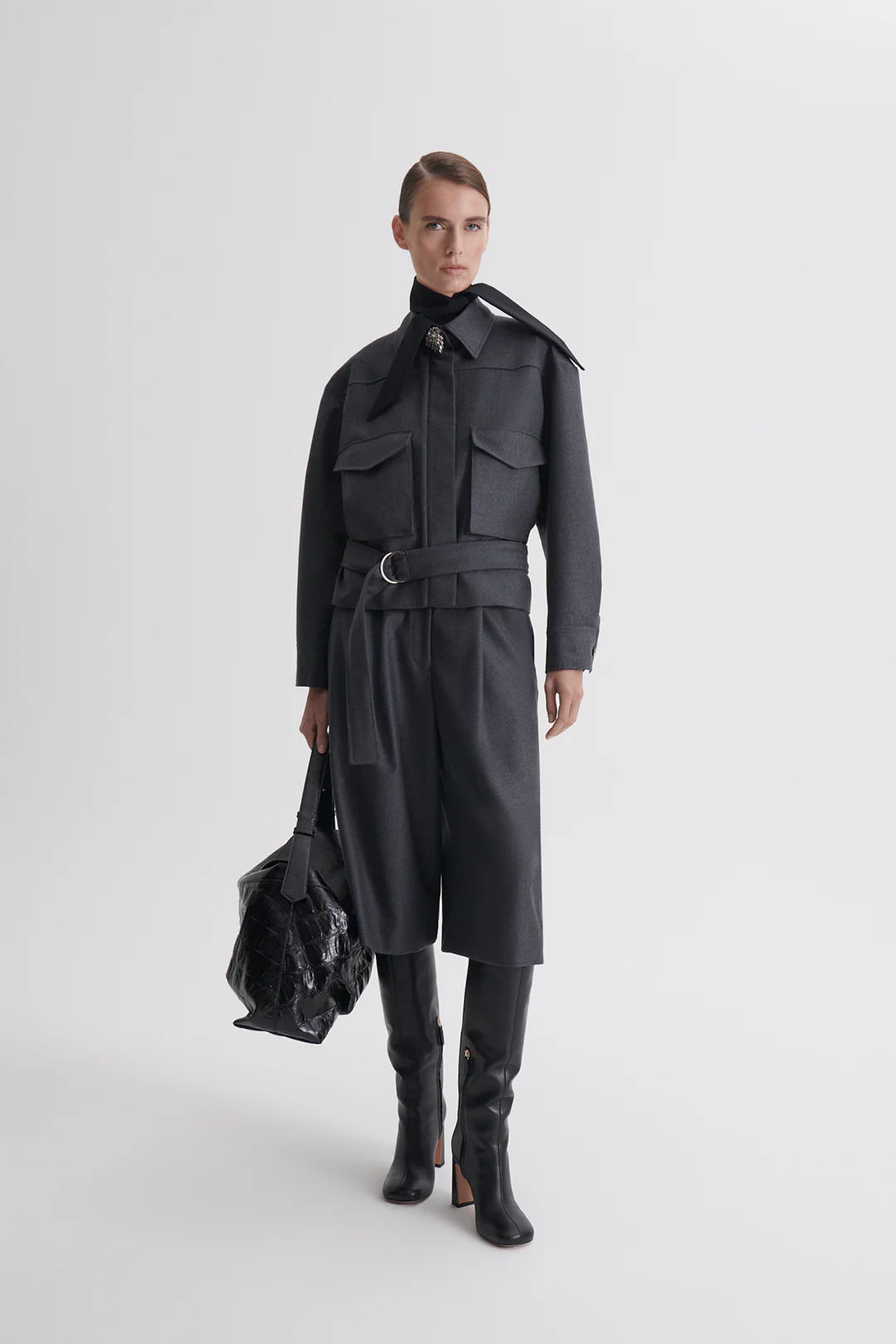 FLANNEL PATCH POCKET BOMBER - Image 5