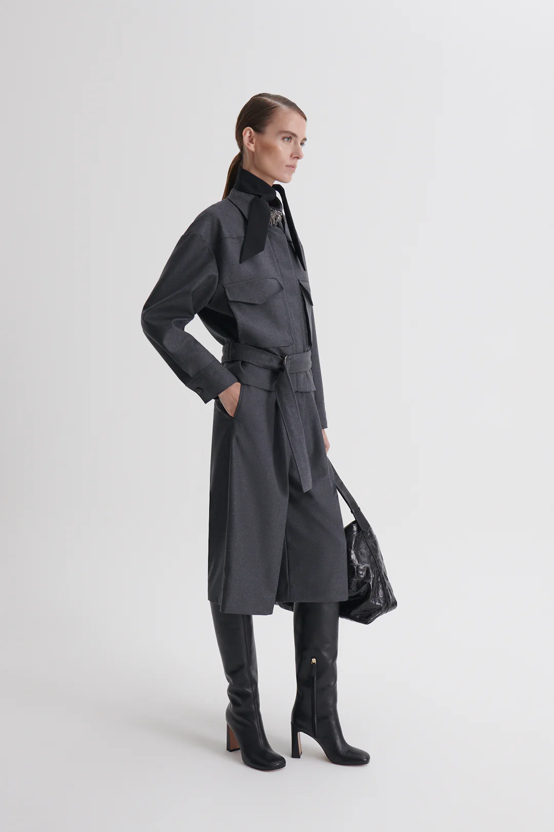 FLANNEL PATCH POCKET BOMBER - Image 6