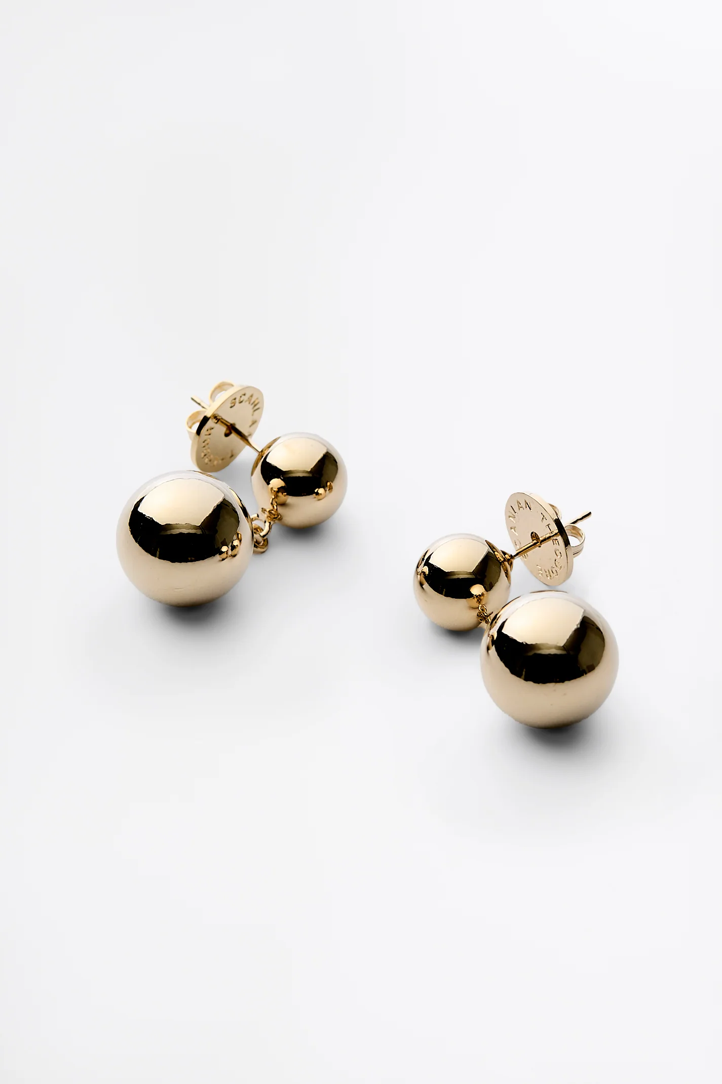 ITALIAN SPHERE DROP EARRINGS - Image 2