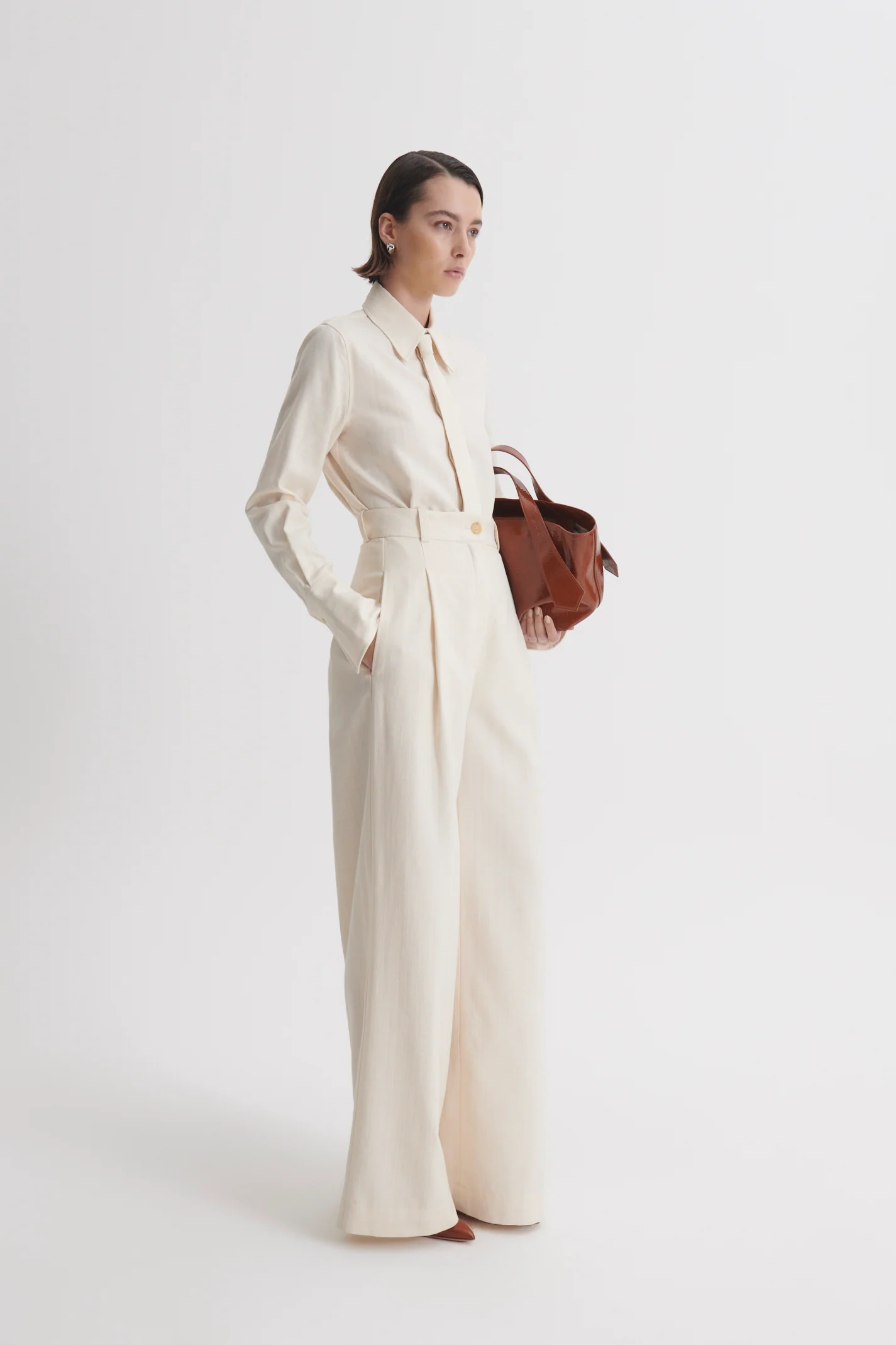 ITALIAN TEXTURED  TROUSER - Image 5