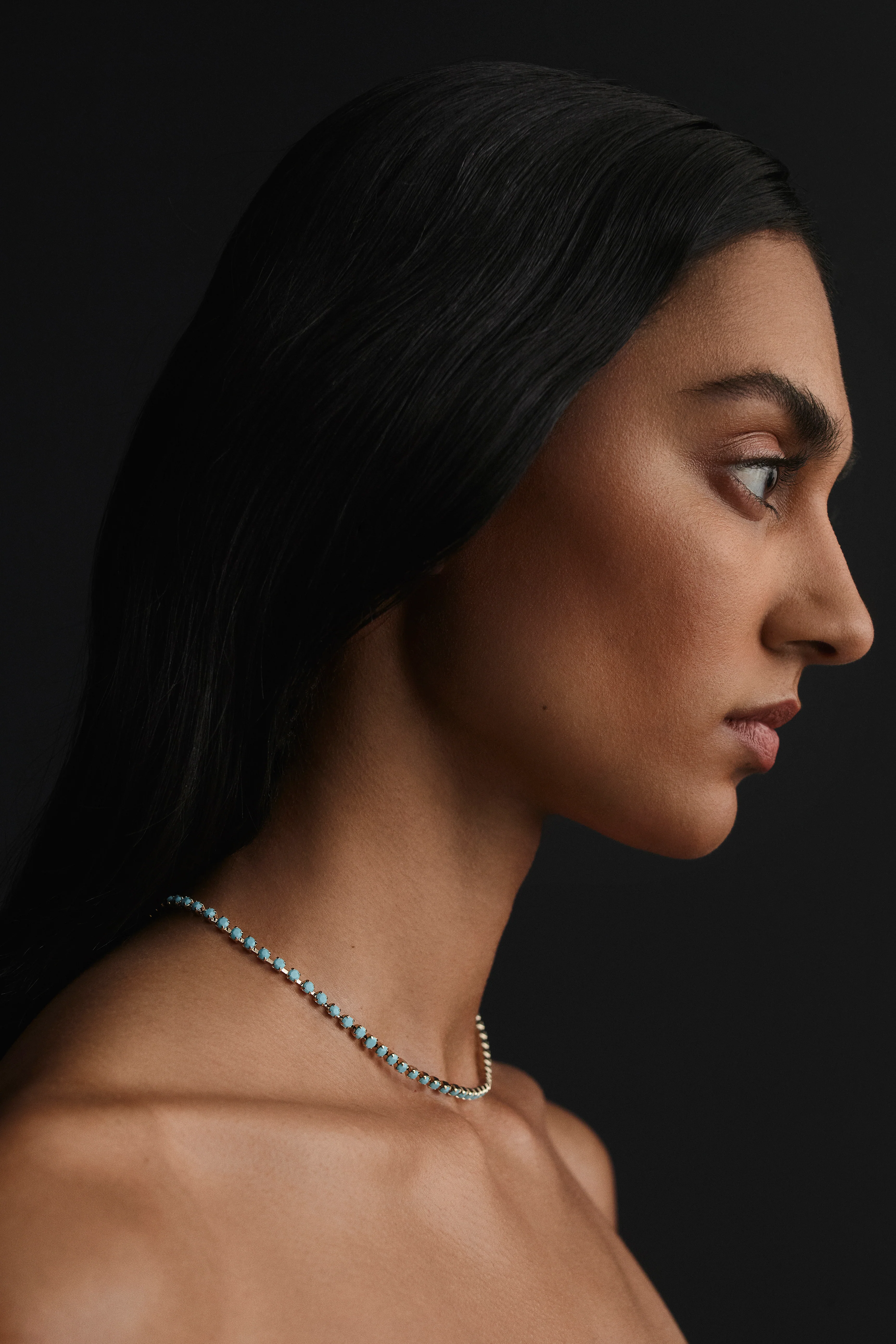 ITALIAN OPAL STRASS FINE CHOKER - Image 3