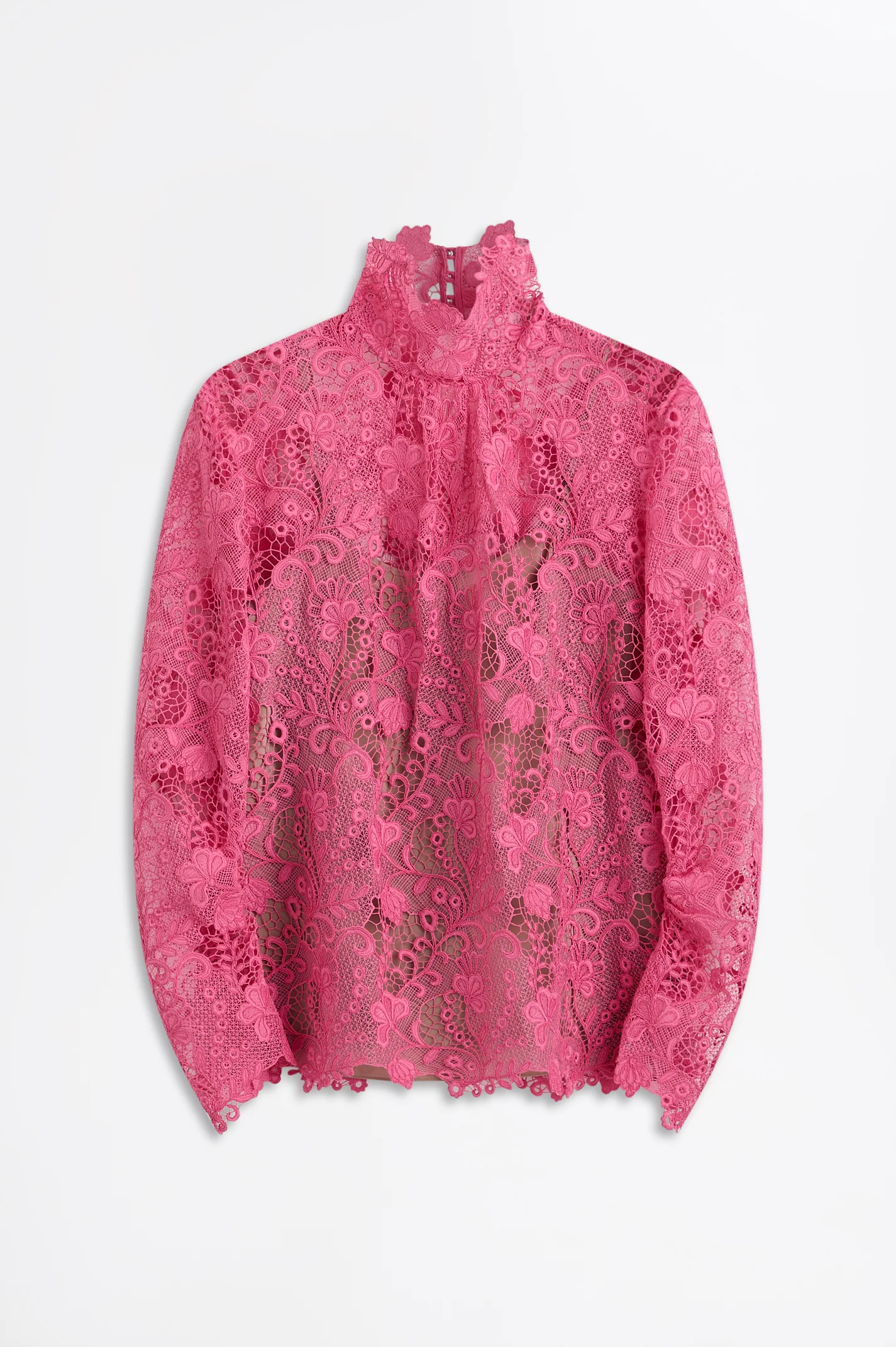 LACE FUNNEL NECK BLOUSE - Image 2