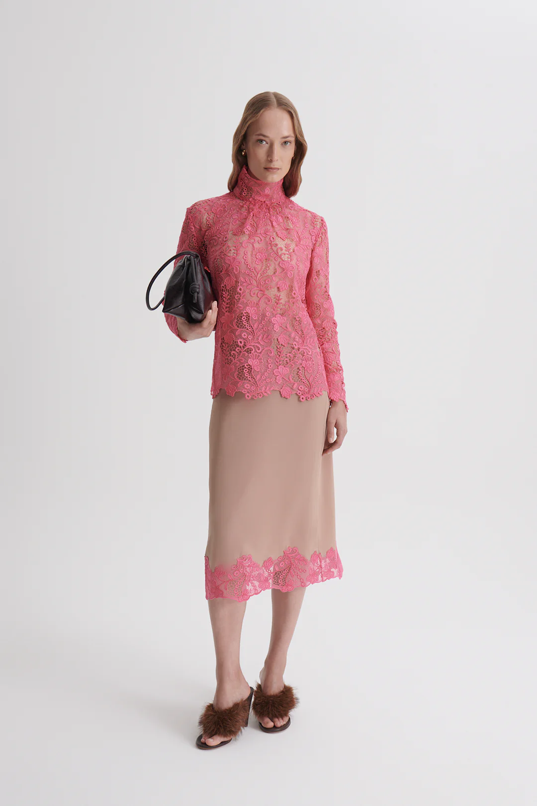 LACE FUNNEL NECK BLOUSE - Image 4