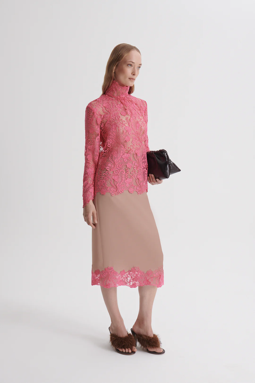 LACE FUNNEL NECK BLOUSE - Image 5