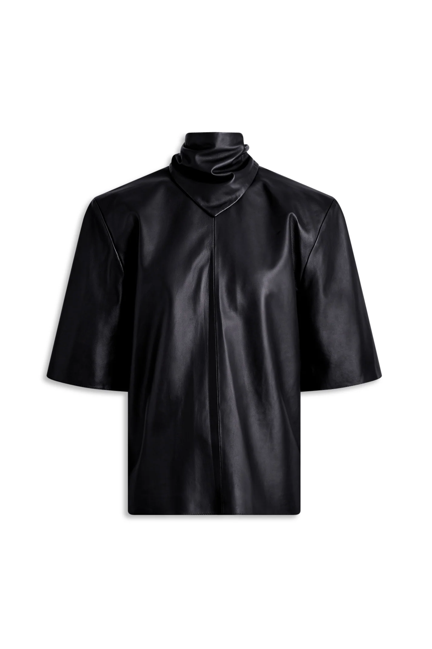 LEATHER CRAVAT TOP