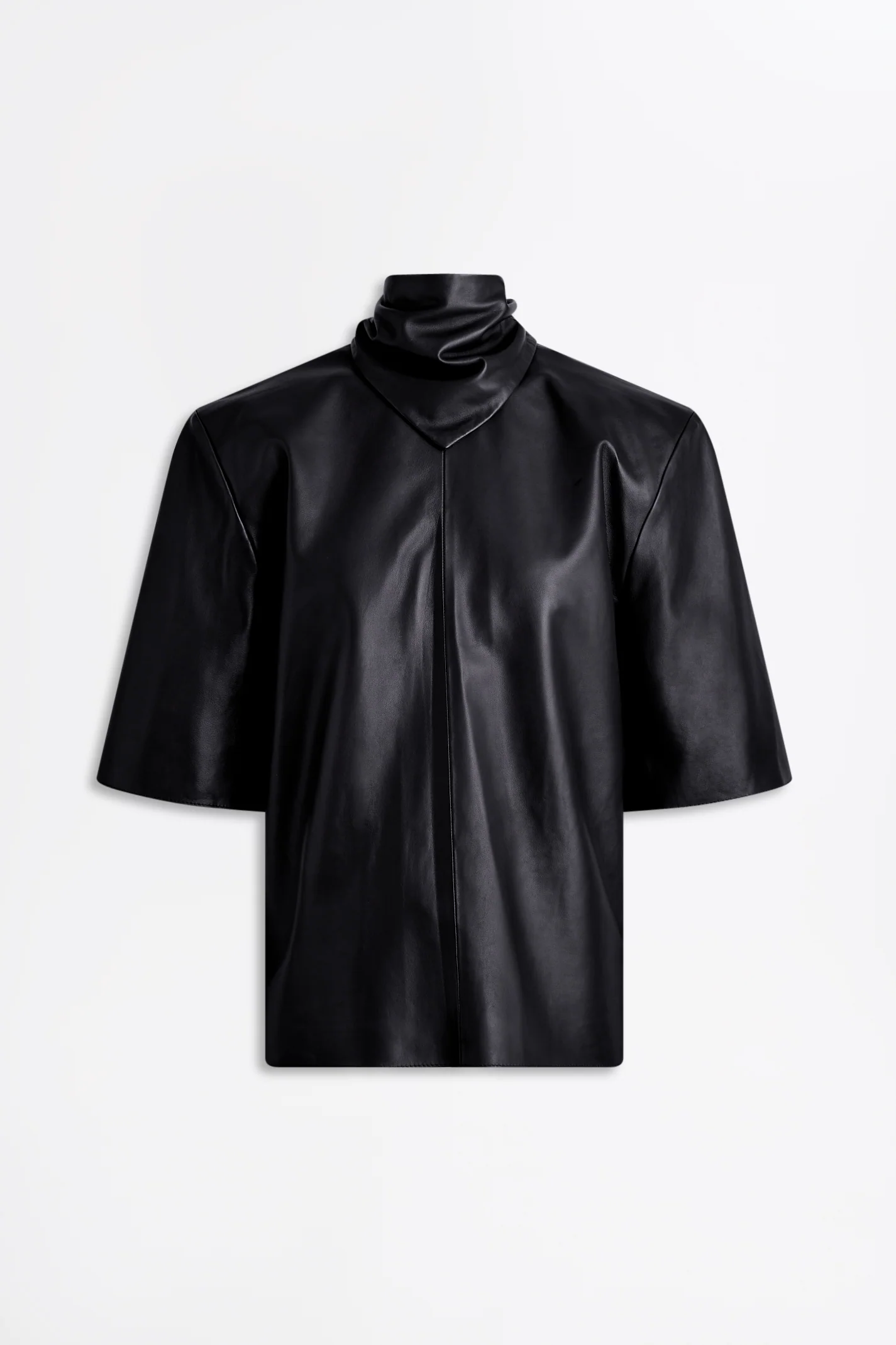 LEATHER CRAVAT TOP - Image 2