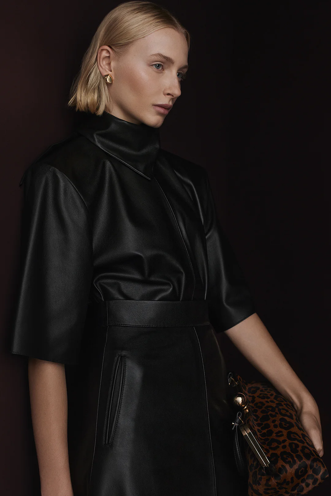 LEATHER CRAVAT TOP - Image 3
