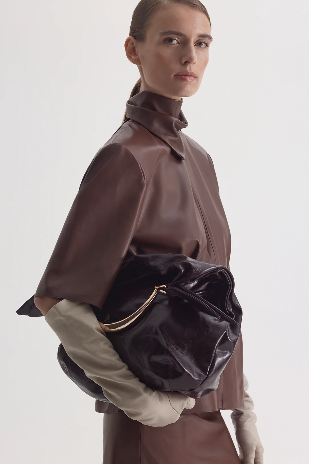 LEATHER CRAVAT TOP - Image 7