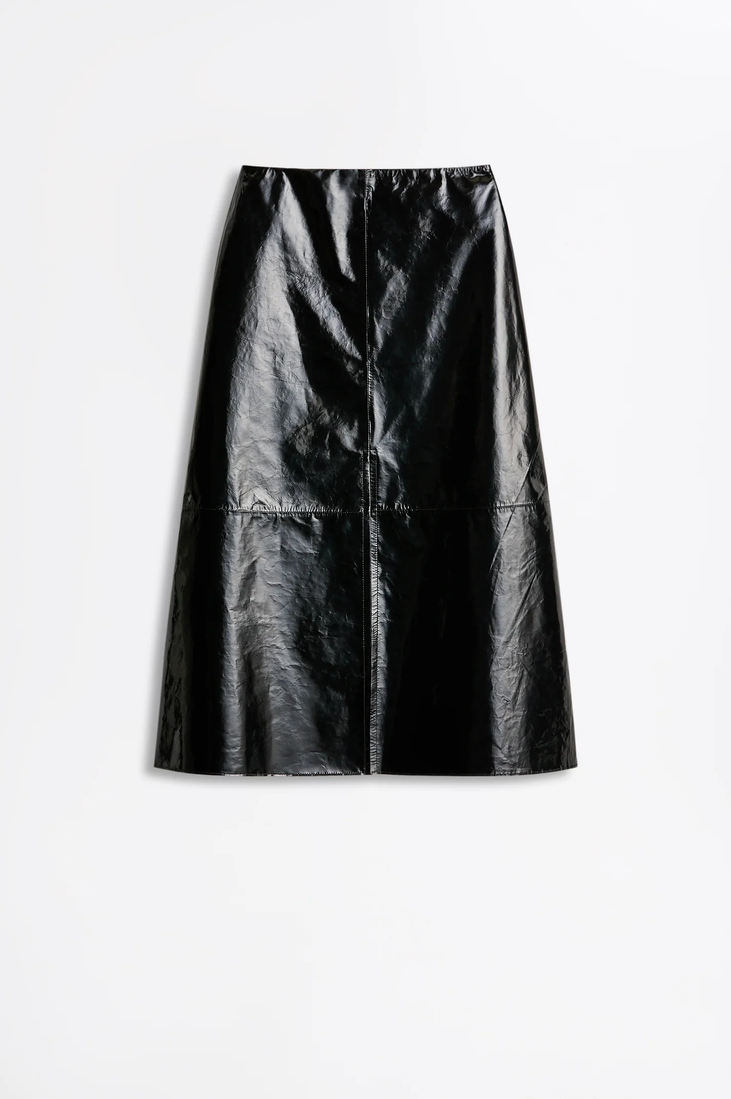 LEATHER DRAPED SKIRT - Image 2