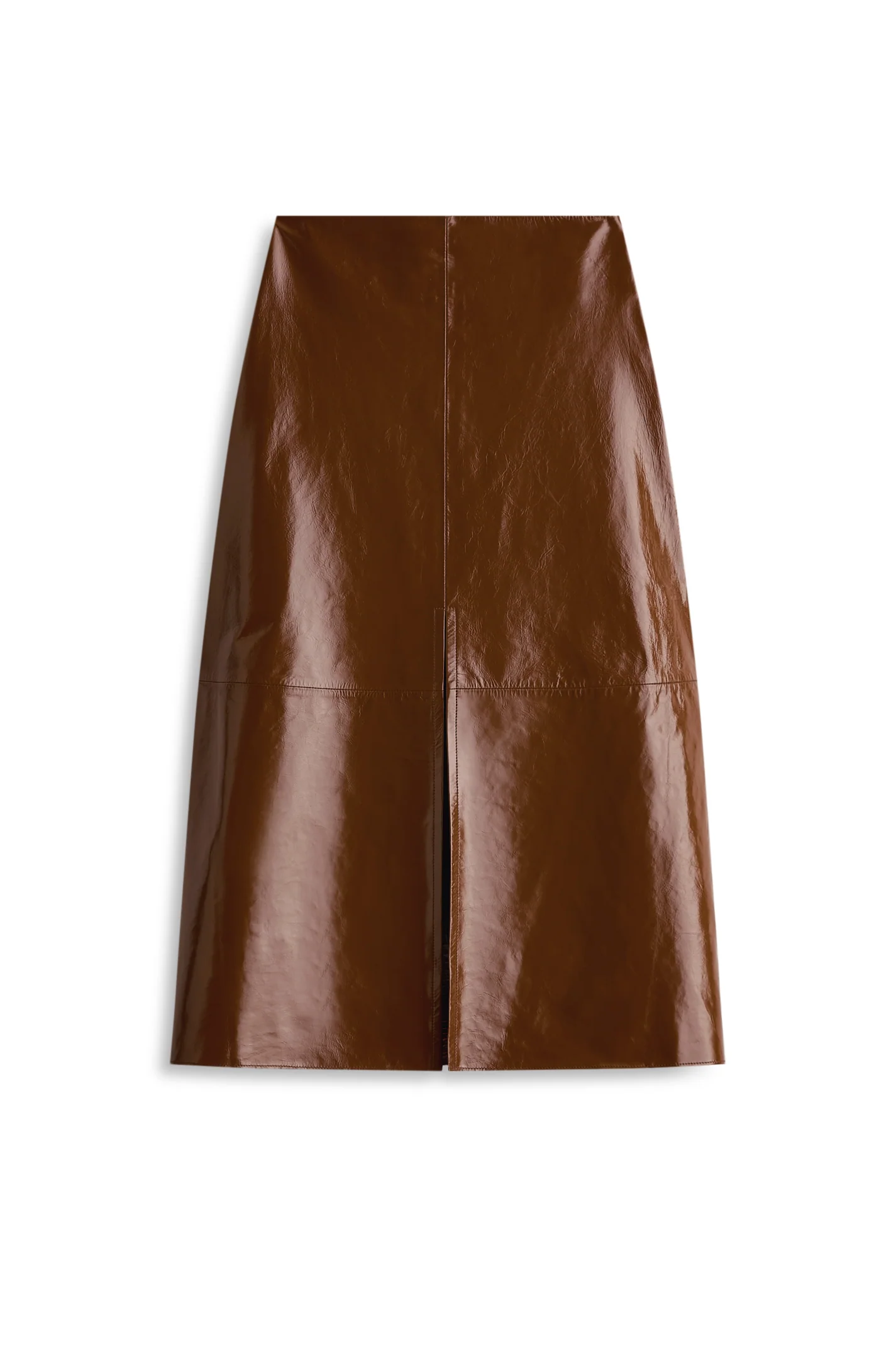 LEATHER DRAPED SKIRT