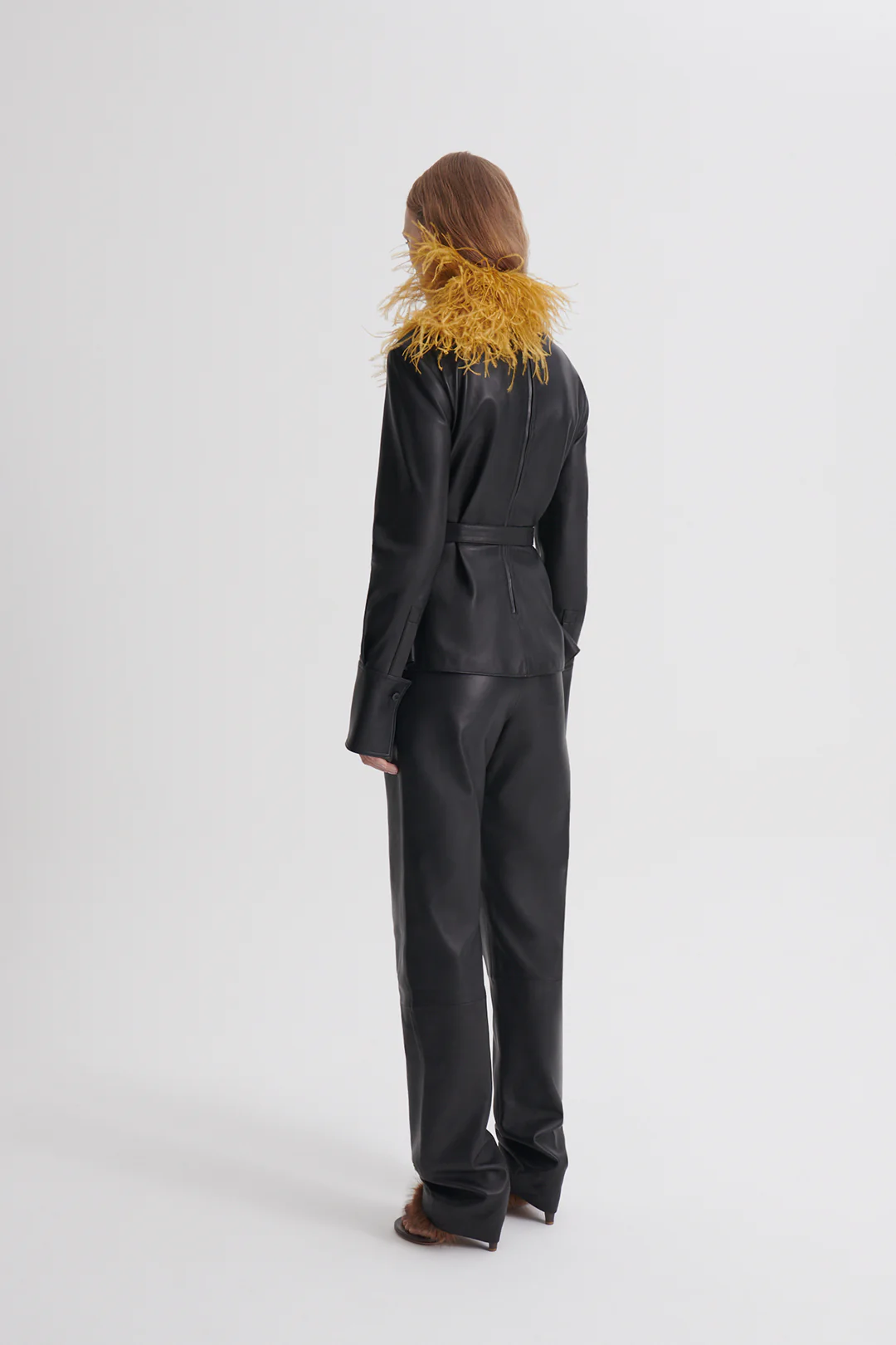 LEATHER FUNNEL NECK TOP - Image 6