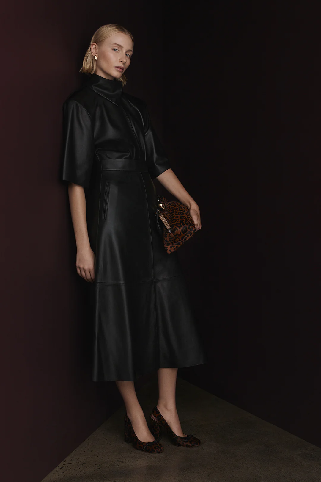 LEATHER LONG SKIRT - Image 3