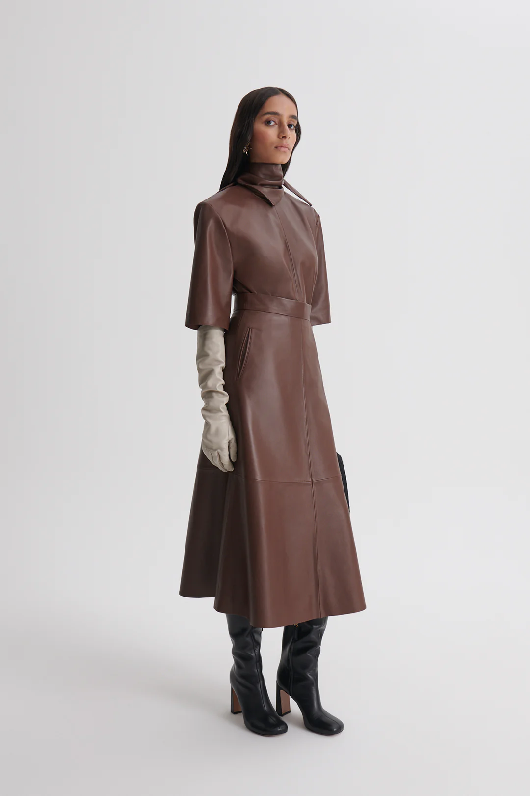 LEATHER LONG SKIRT - Image 5