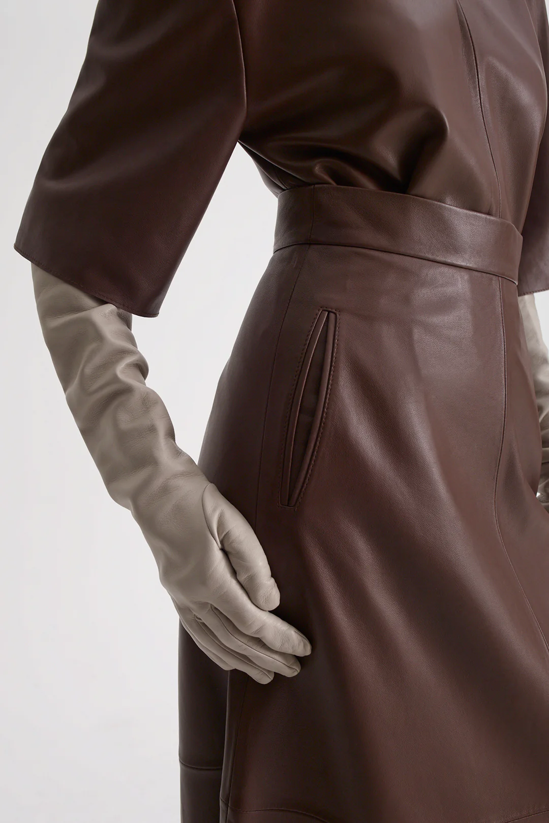LEATHER LONG SKIRT - Image 7