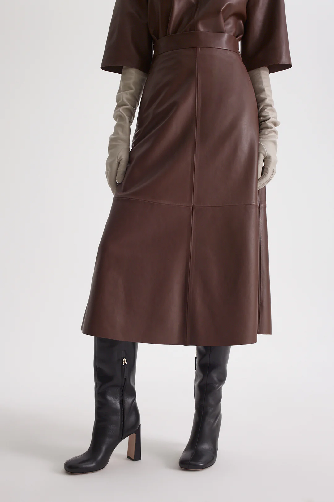 LEATHER LONG SKIRT - Image 8