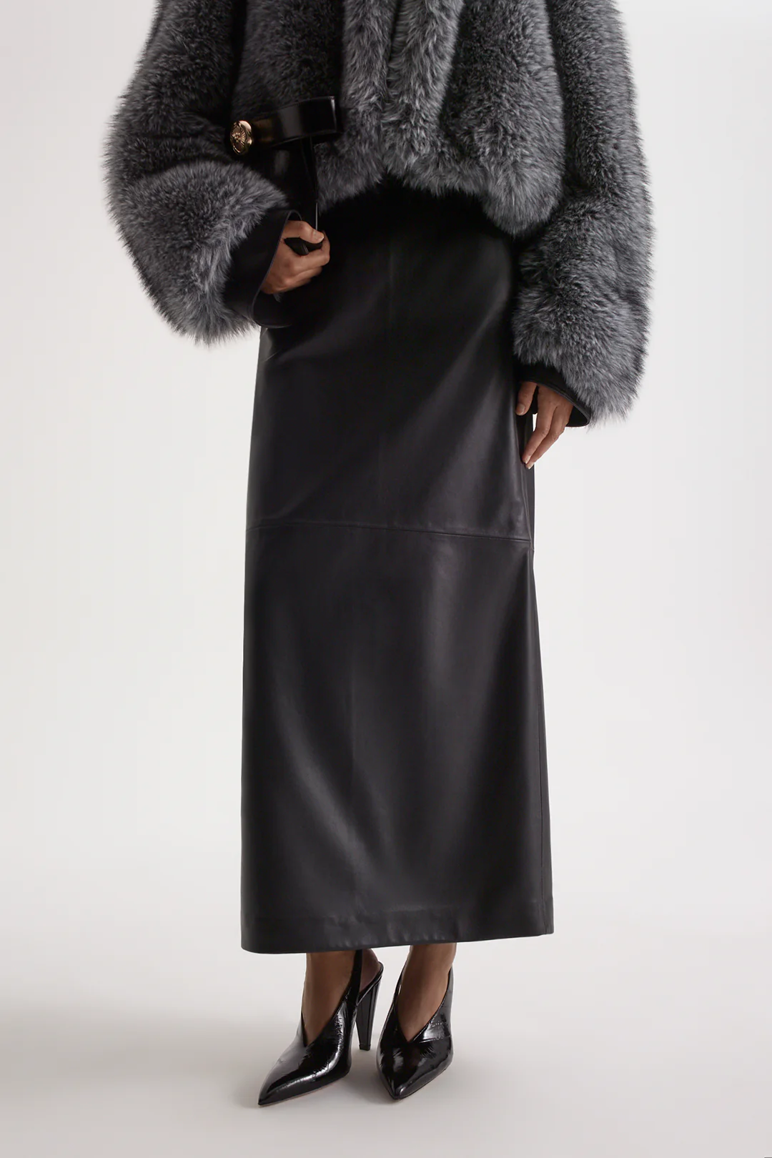 LEATHER PENCIL SKIRT - Image 7