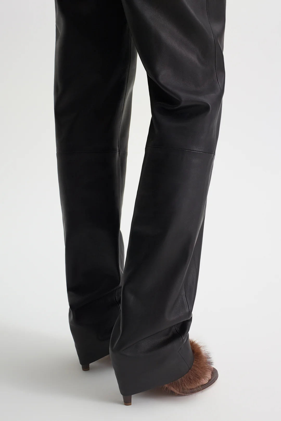 LEATHER SLIM LEG TROUSER - Image 7