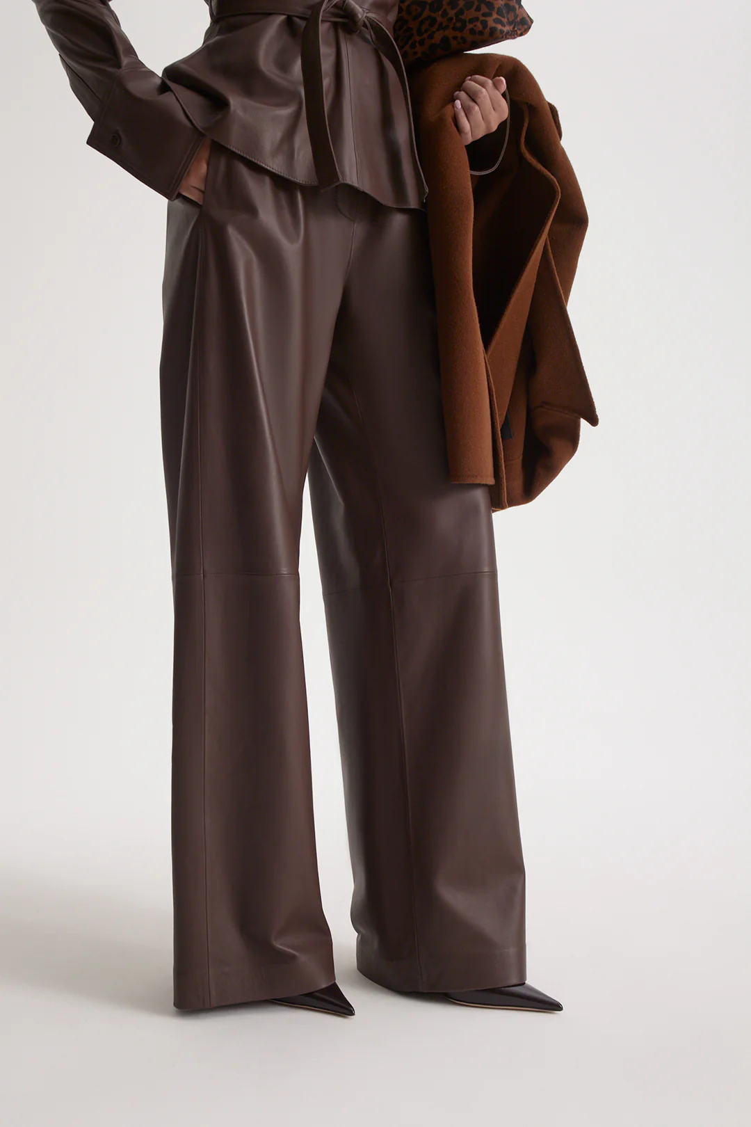 LEATHER SOFT WAIST TROUSER - Image 7