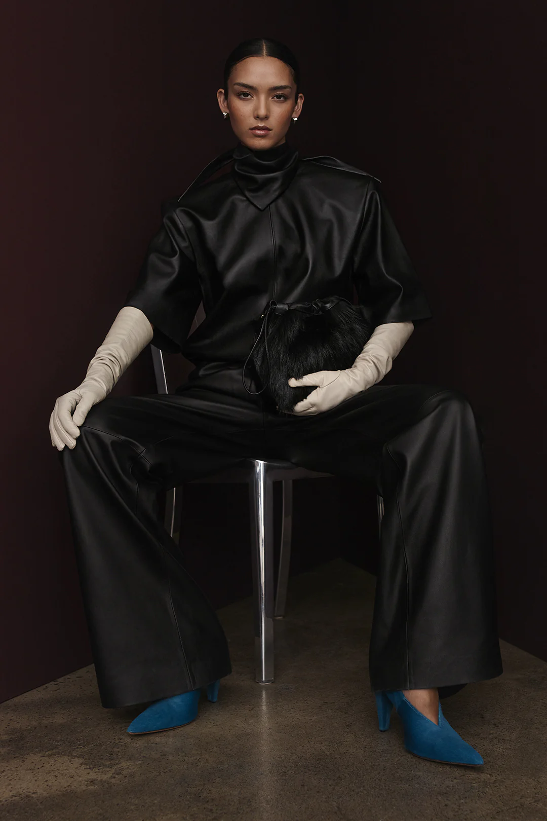 LEATHER SOFT WAIST TROUSER - Image 3