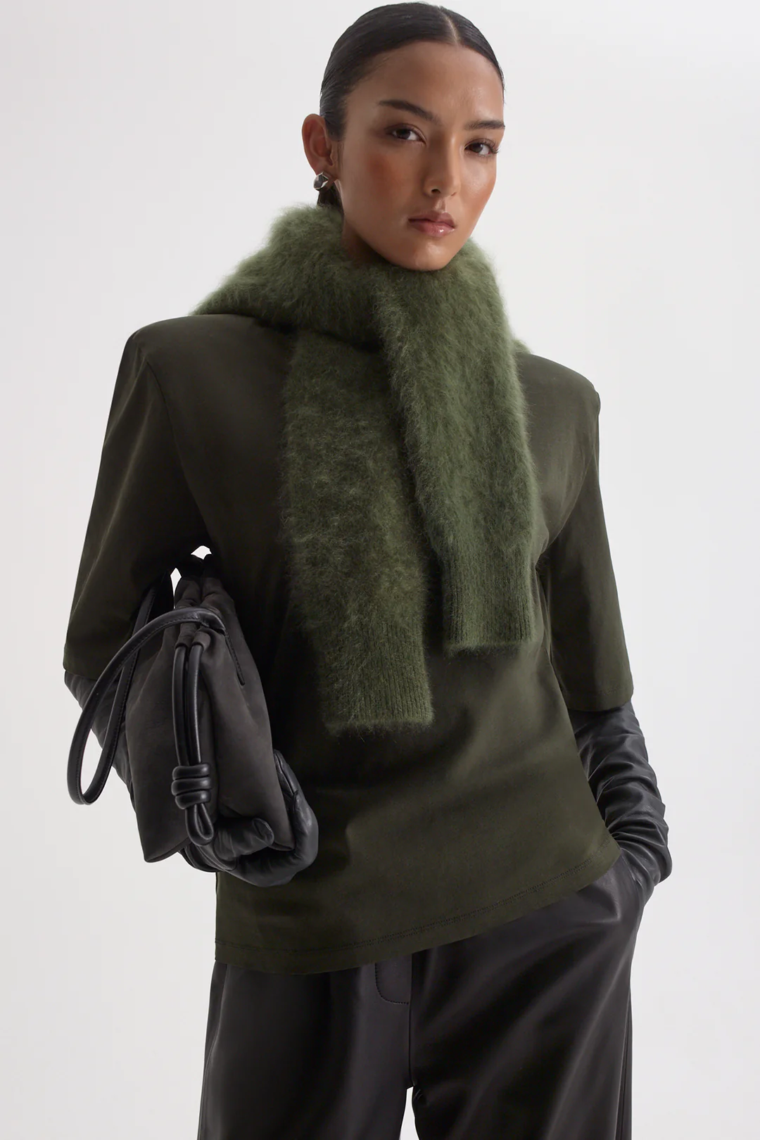 MERCERISED OVERSIZE SHOULDER PAD TEE - Image 3