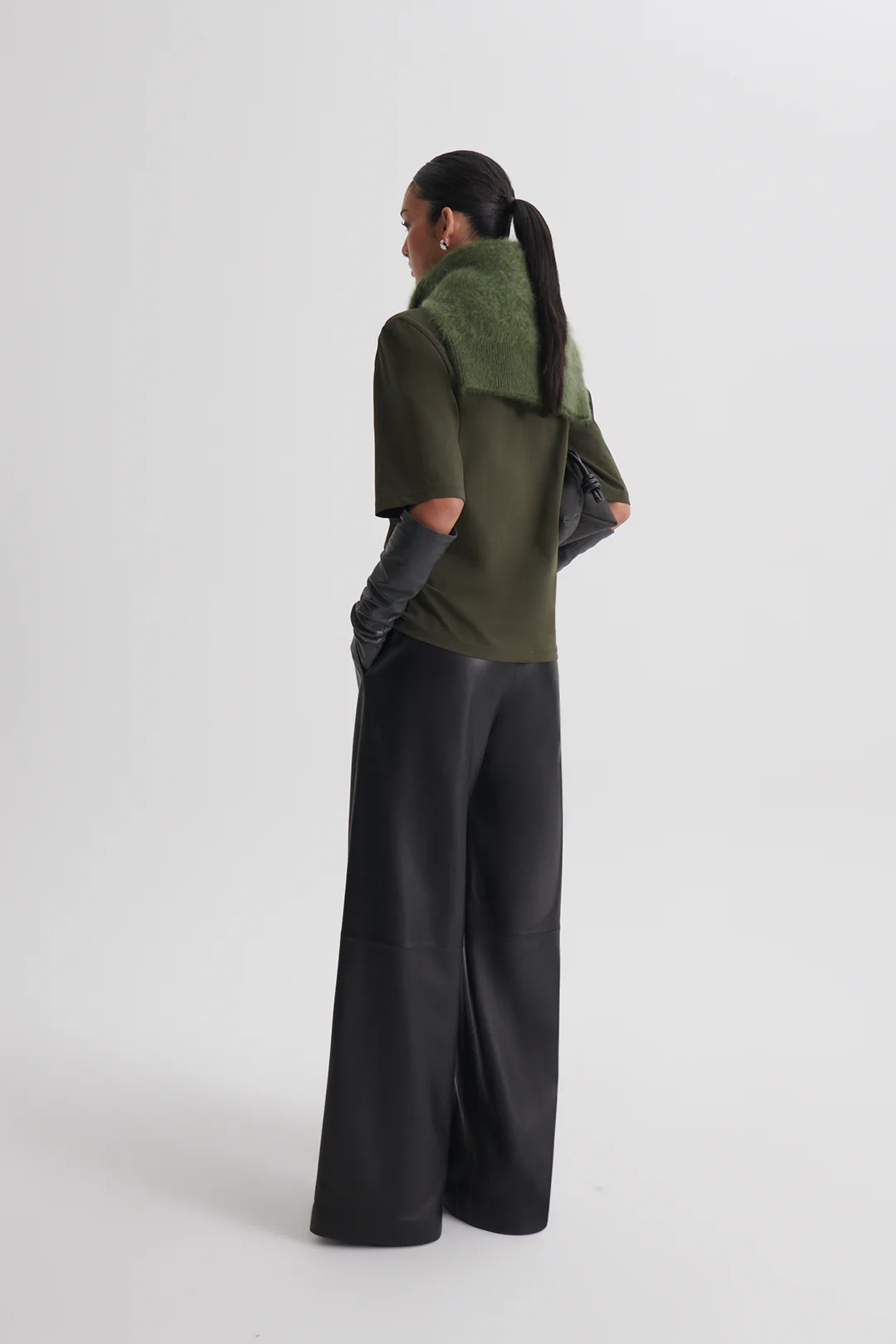 MERCERISED OVERSIZE SHOULDER PAD TEE - Image 6