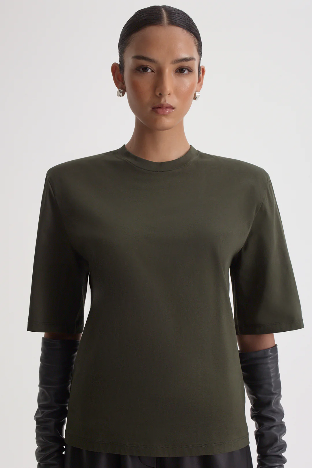 MERCERISED OVERSIZE SHOULDER PAD TEE - Image 8