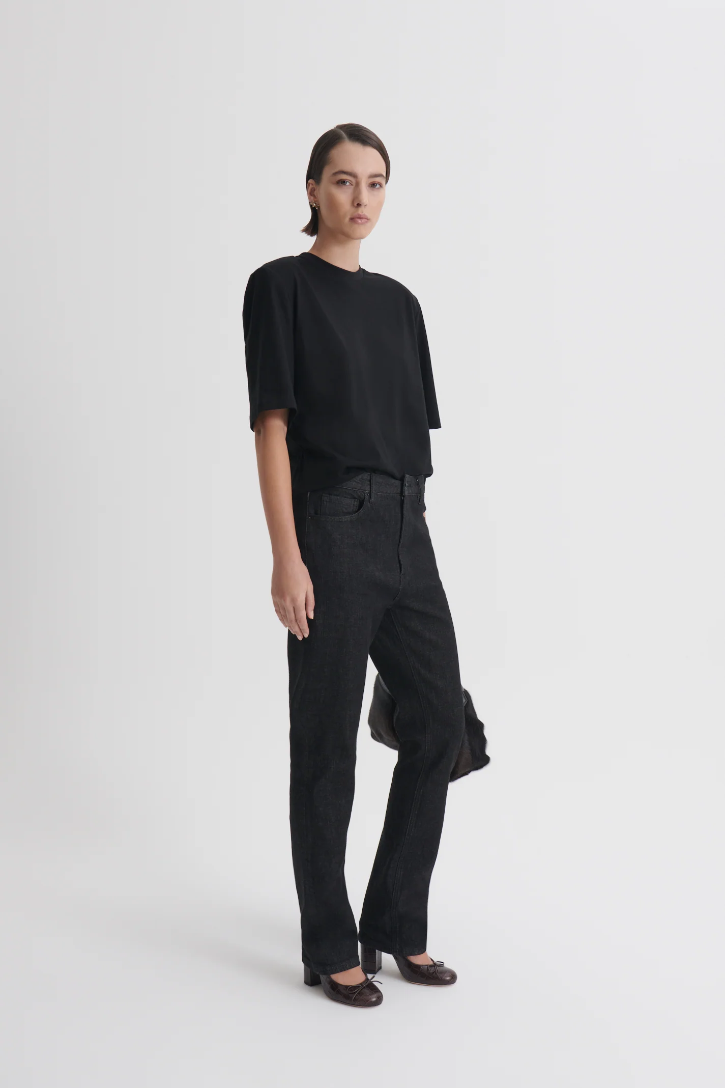 MERCERISED OVERSIZE SHOULDER PAD TEE - Image 5