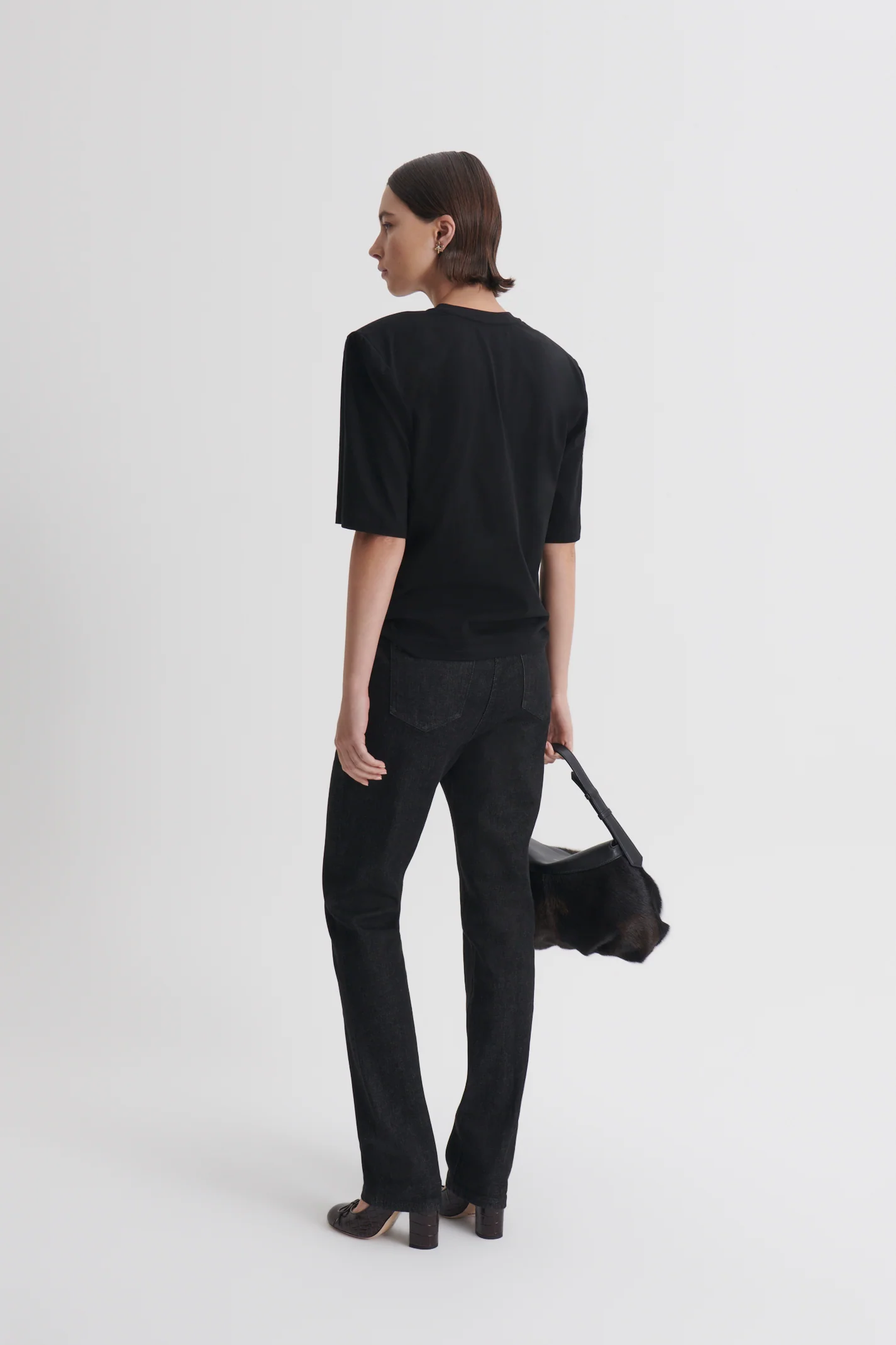 MERCERISED OVERSIZE SHOULDER PAD TEE - Image 6