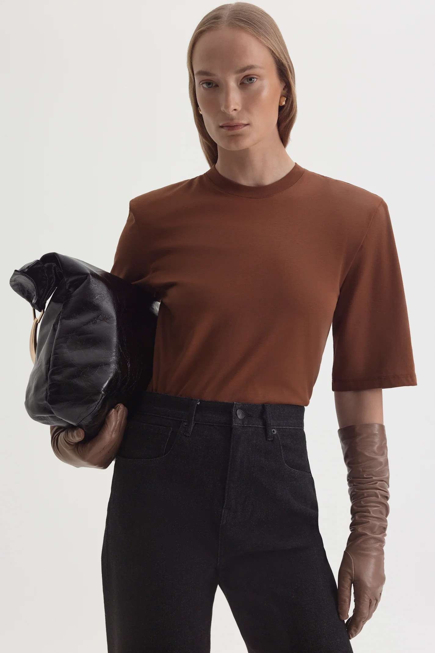 MERCERISED OVERSIZE SHOULDER PAD TEE - Image 3