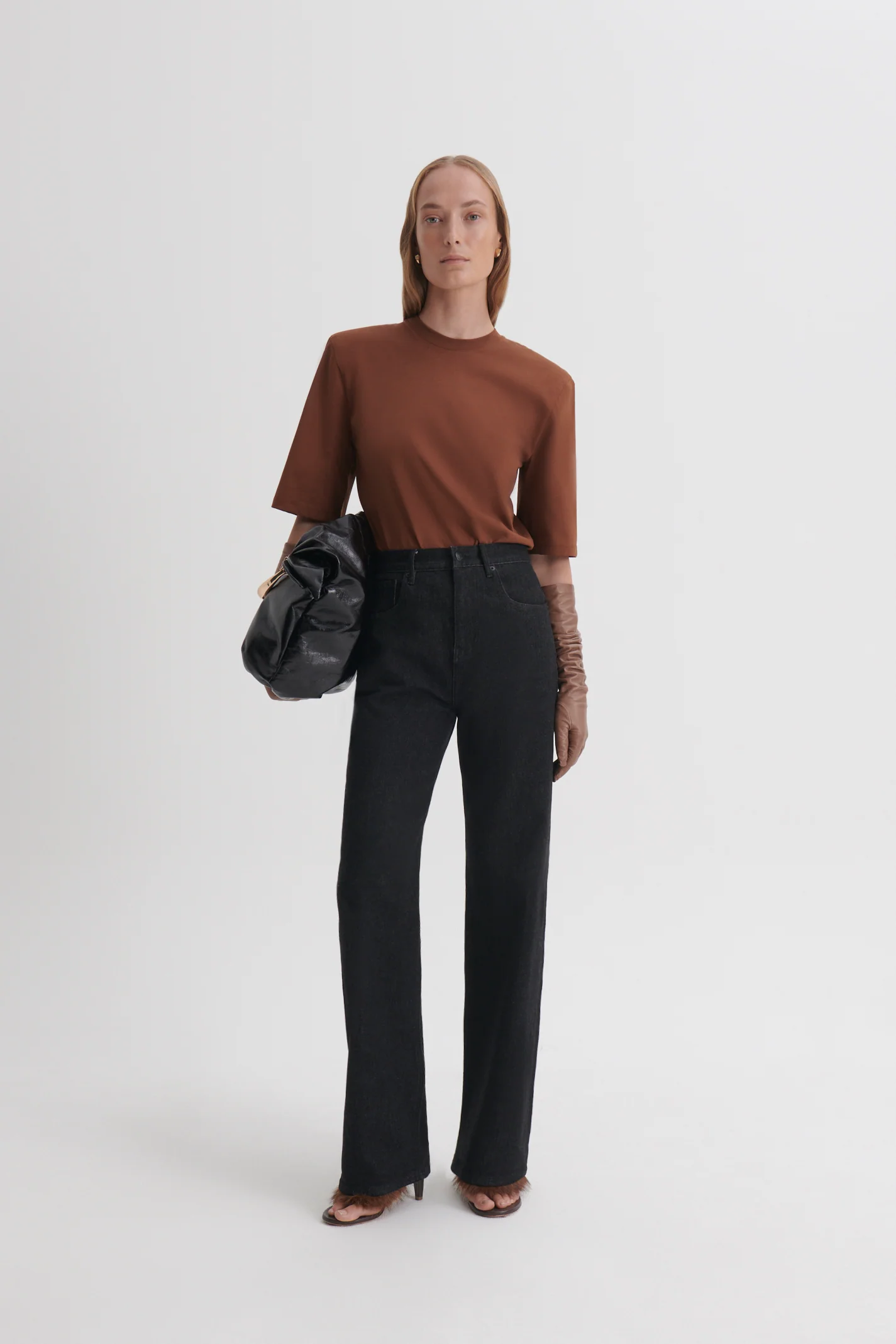 MERCERISED OVERSIZE SHOULDER PAD TEE - Image 4