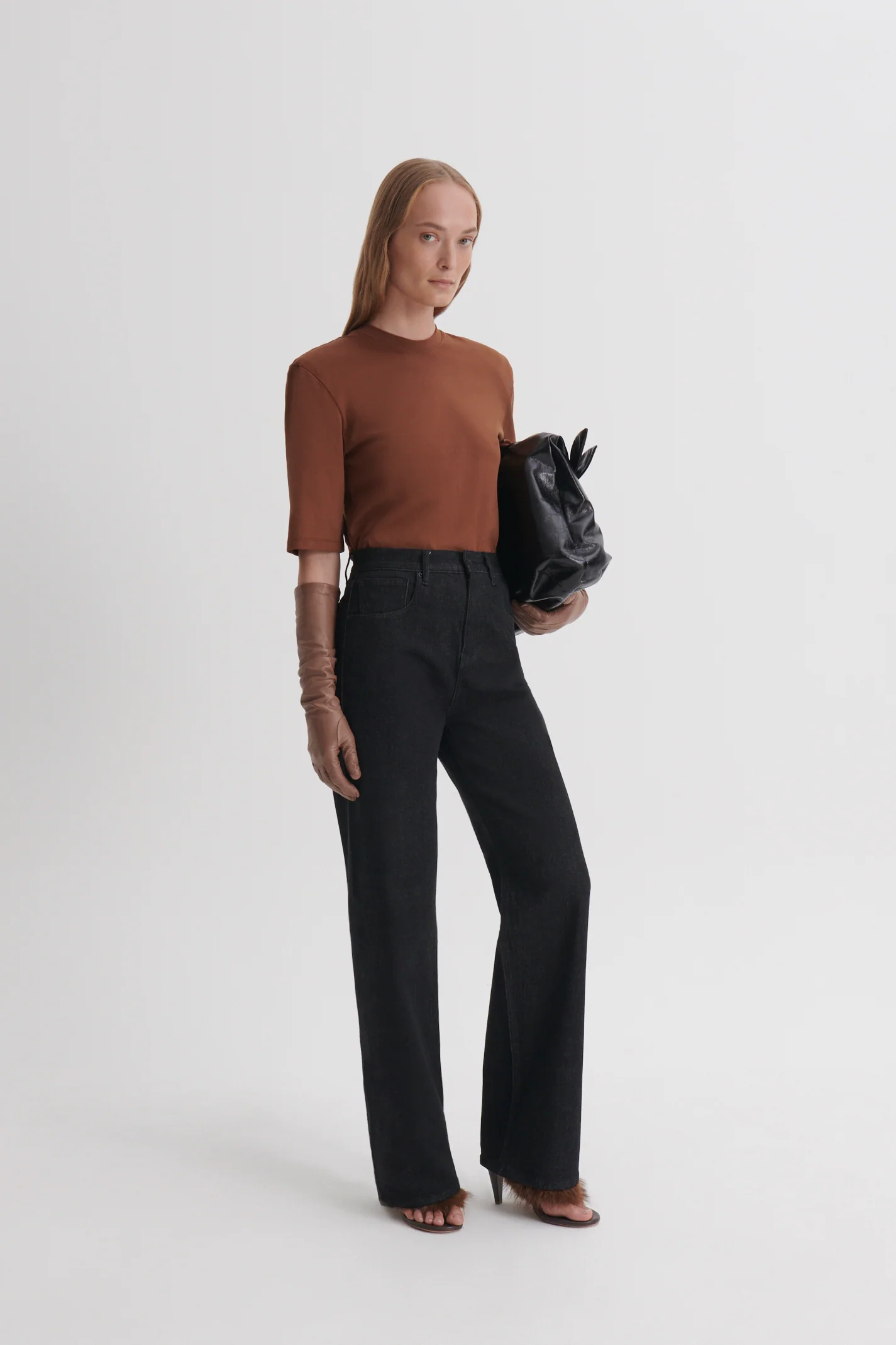 MERCERISED OVERSIZE SHOULDER PAD TEE - Image 5