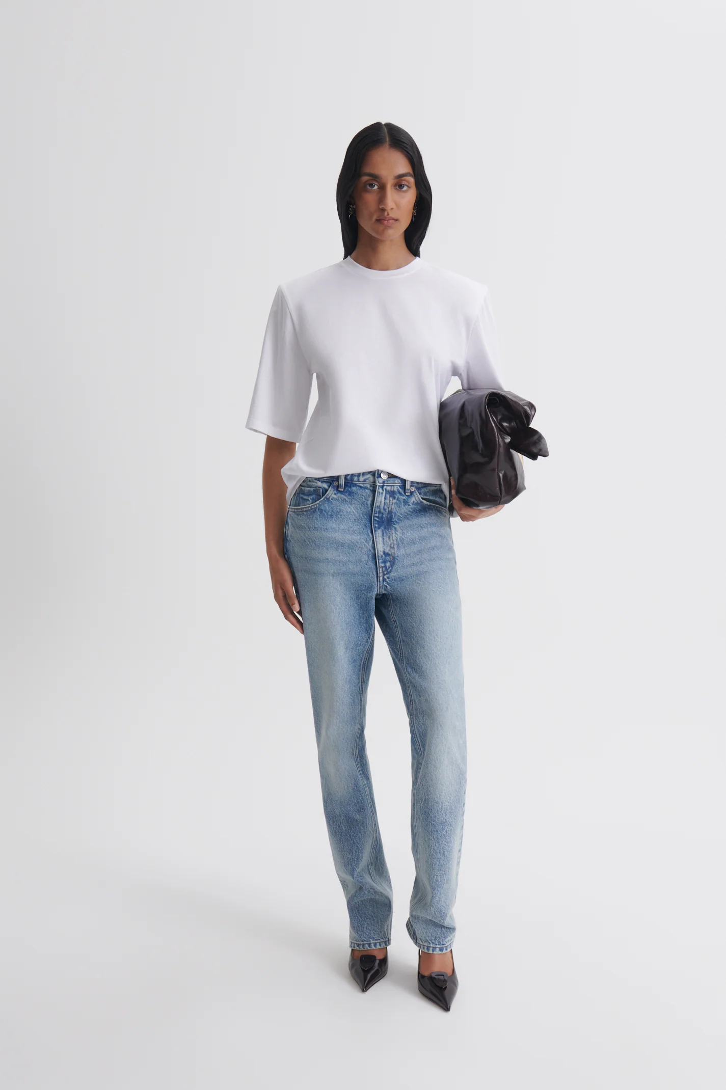 MERCERISED OVERSIZE SHOULDER PAD TEE - Image 3