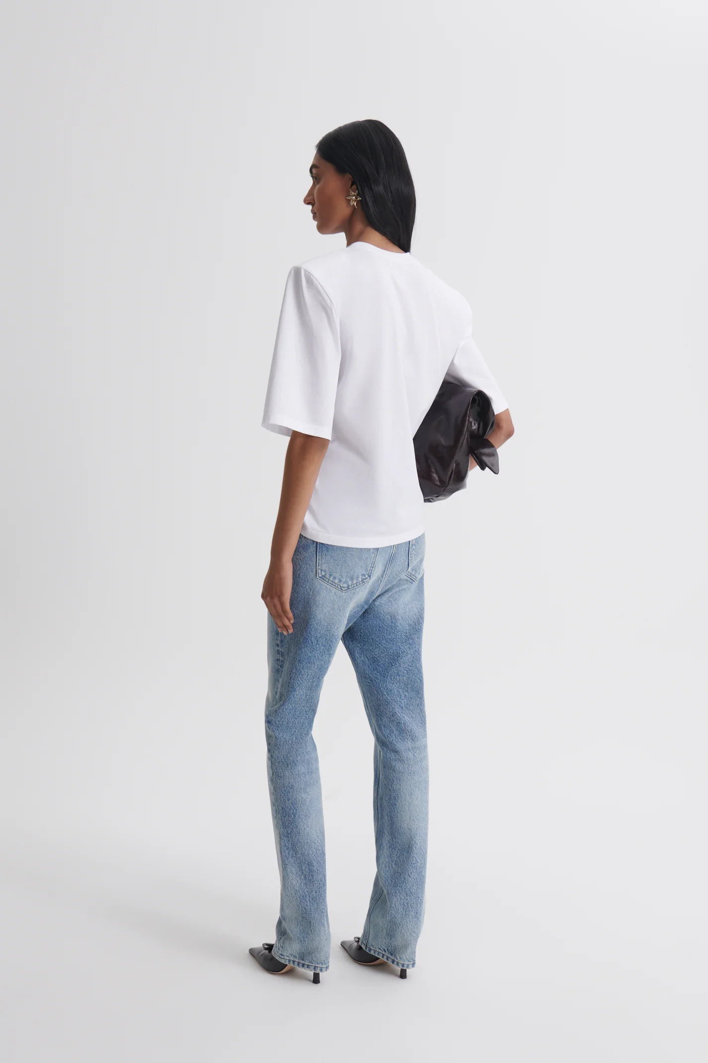 MERCERISED OVERSIZE SHOULDER PAD TEE - Image 5