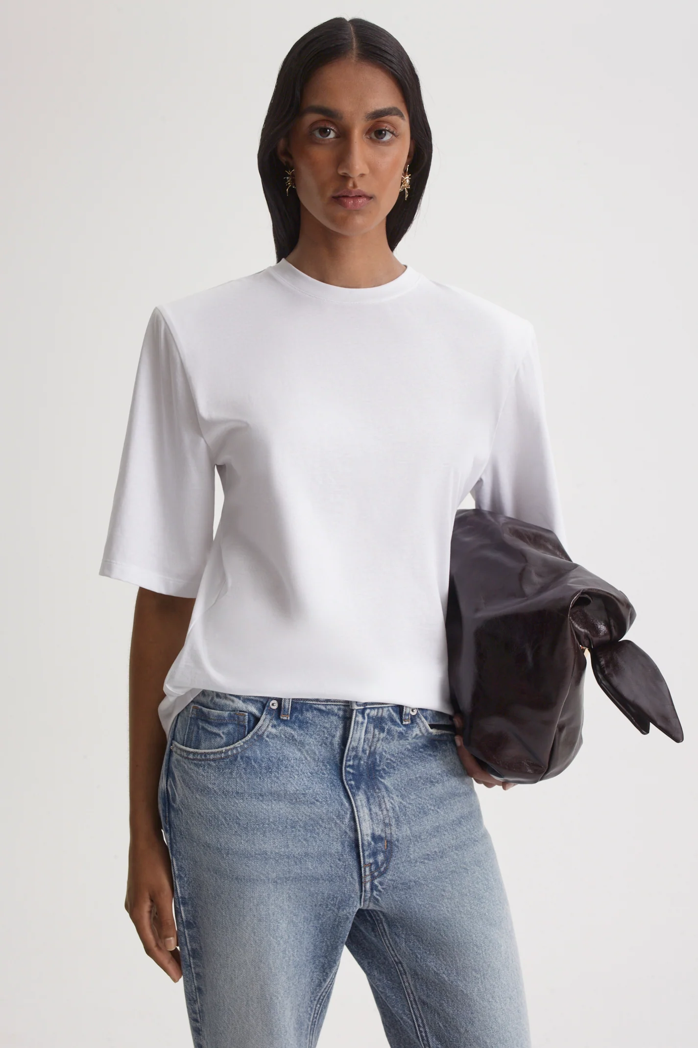 MERCERISED OVERSIZE SHOULDER PAD TEE - Image 6