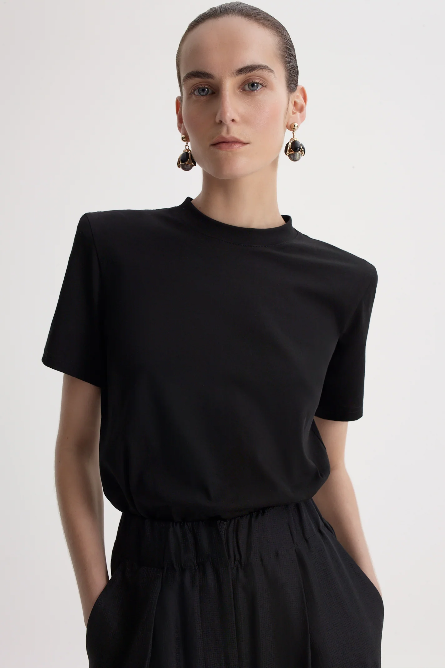 MERCERISED SHOULDER PAD TEE - Image 3
