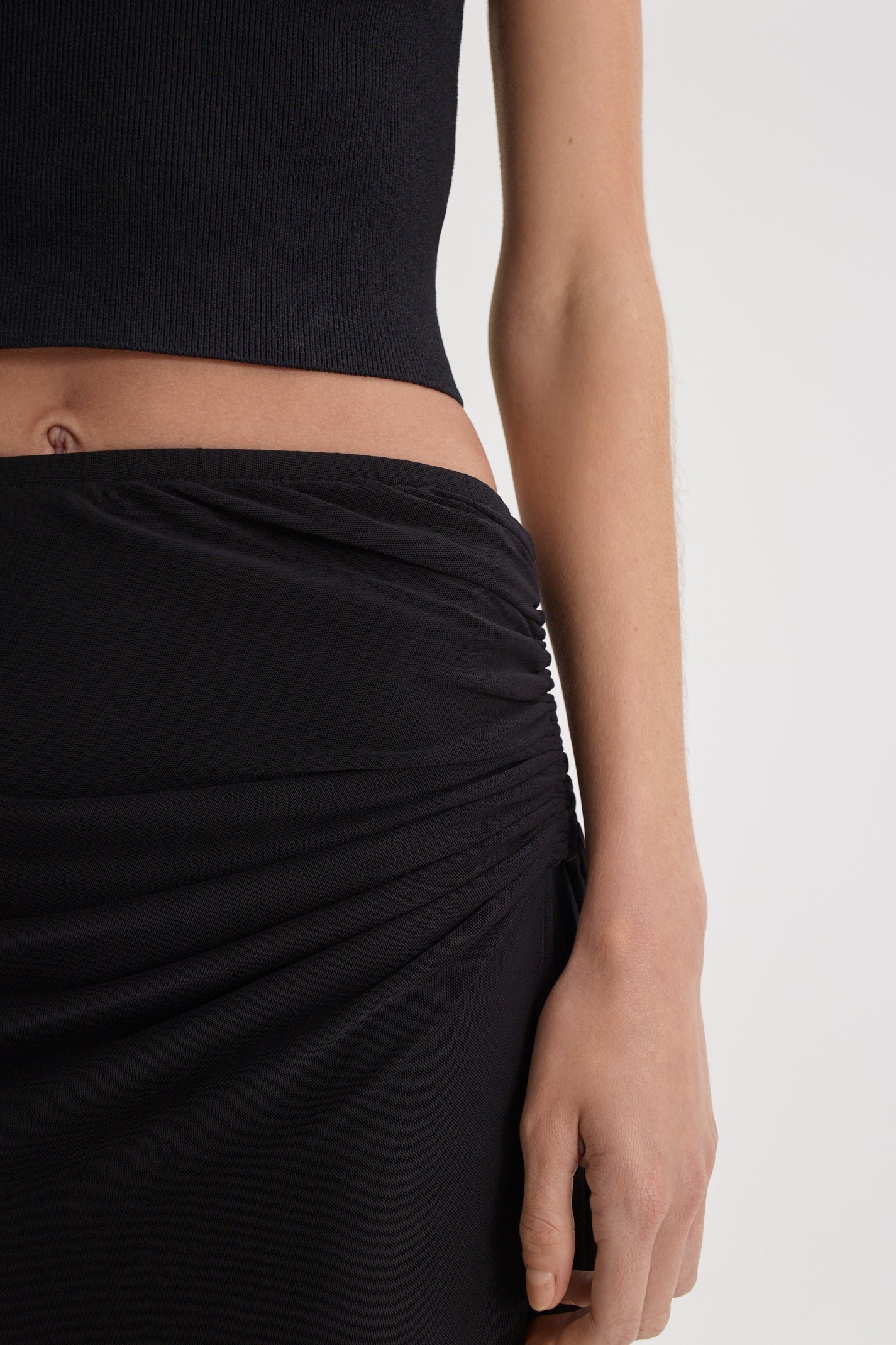 MESH DRAPED SKIRT - Image 6