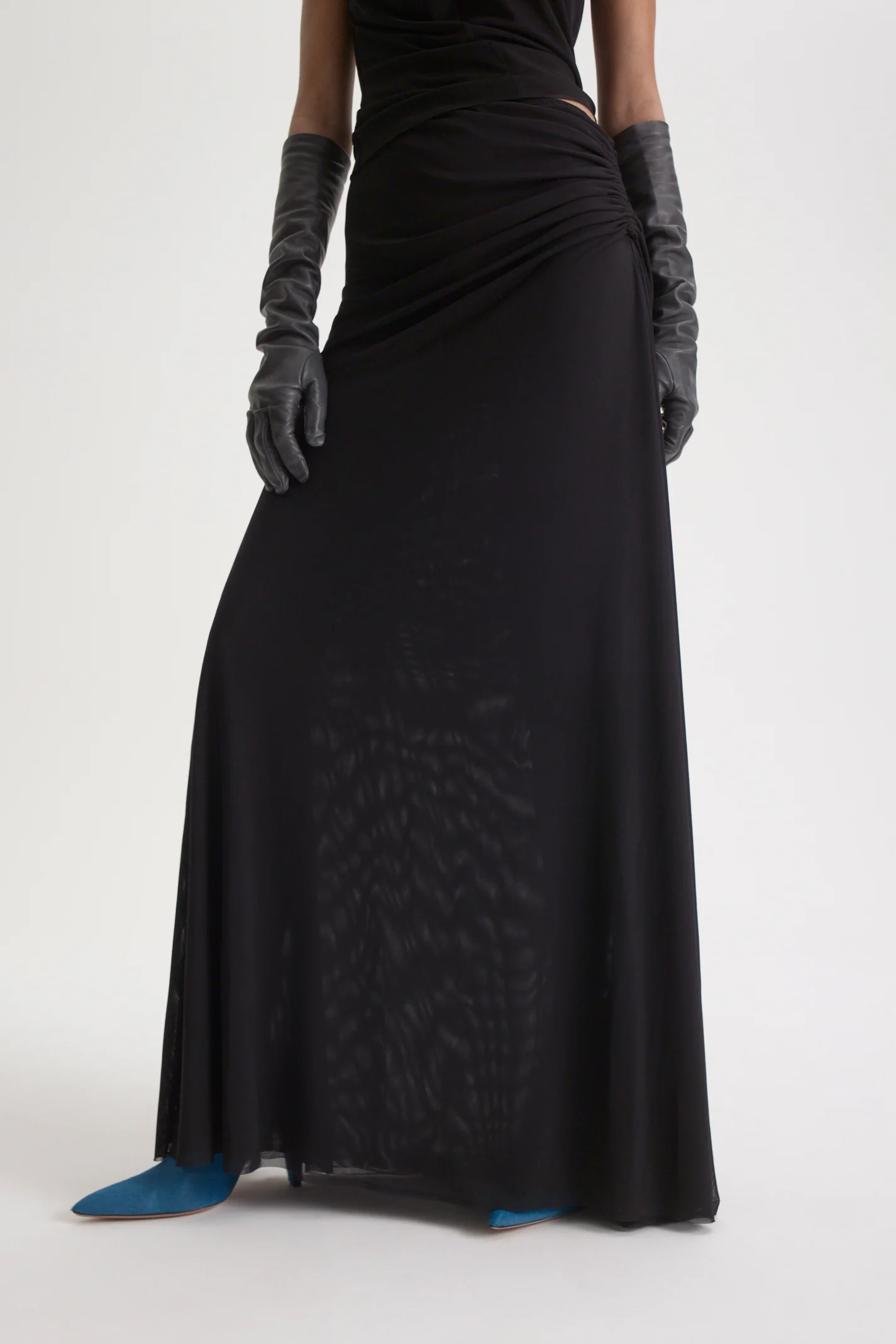 MESH DRAPED SKIRT - Image 9