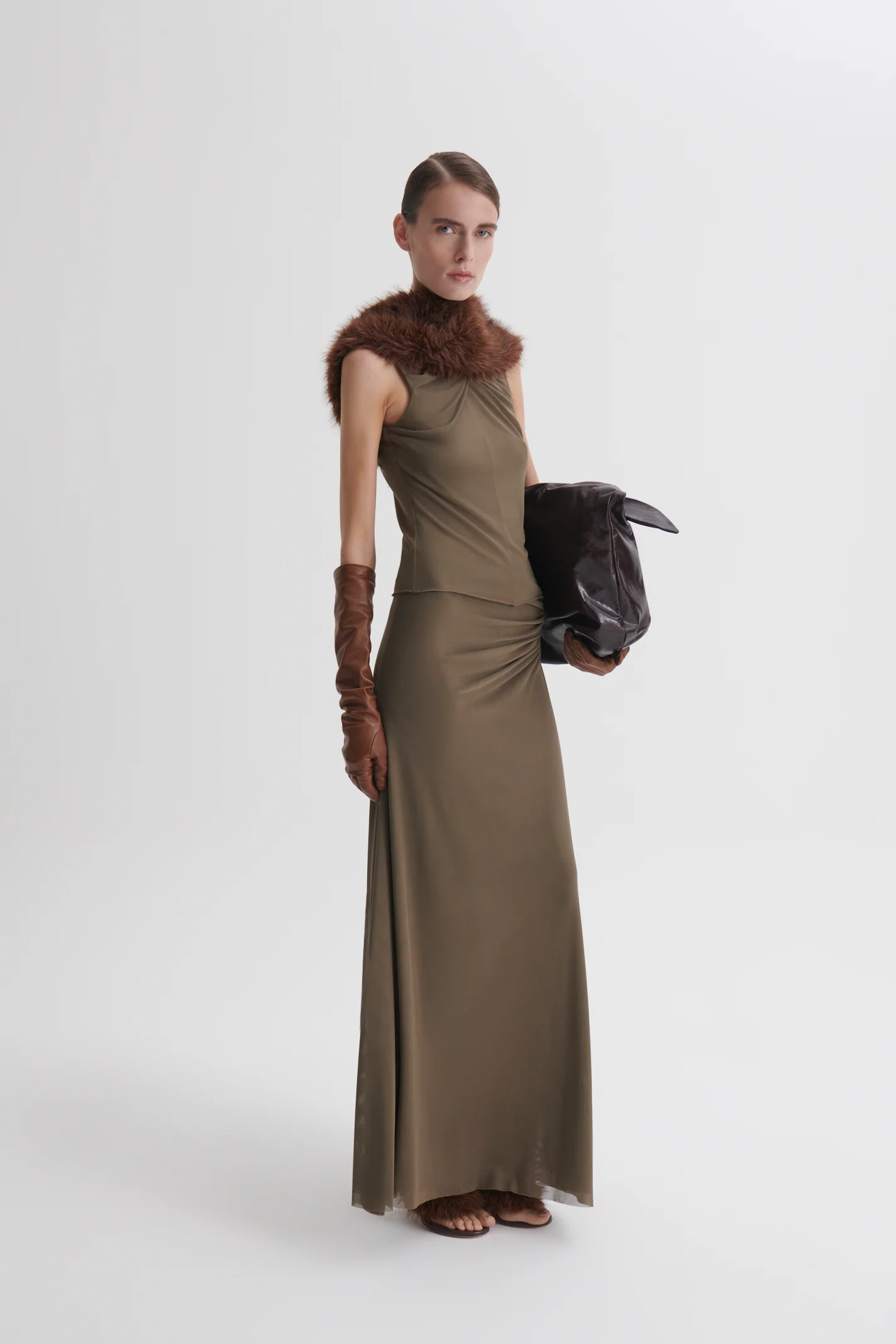 MESH DRAPED SKIRT - Image 5