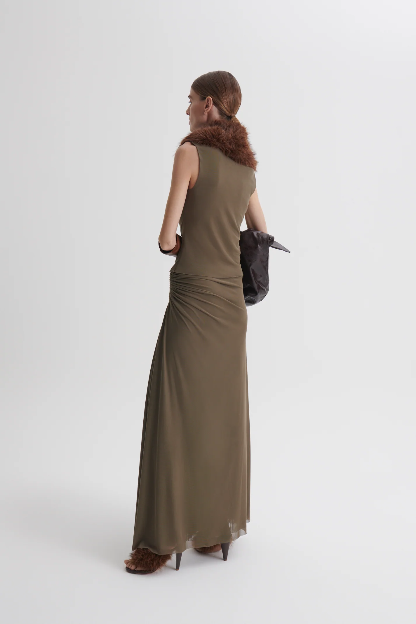 MESH DRAPED SKIRT - Image 6