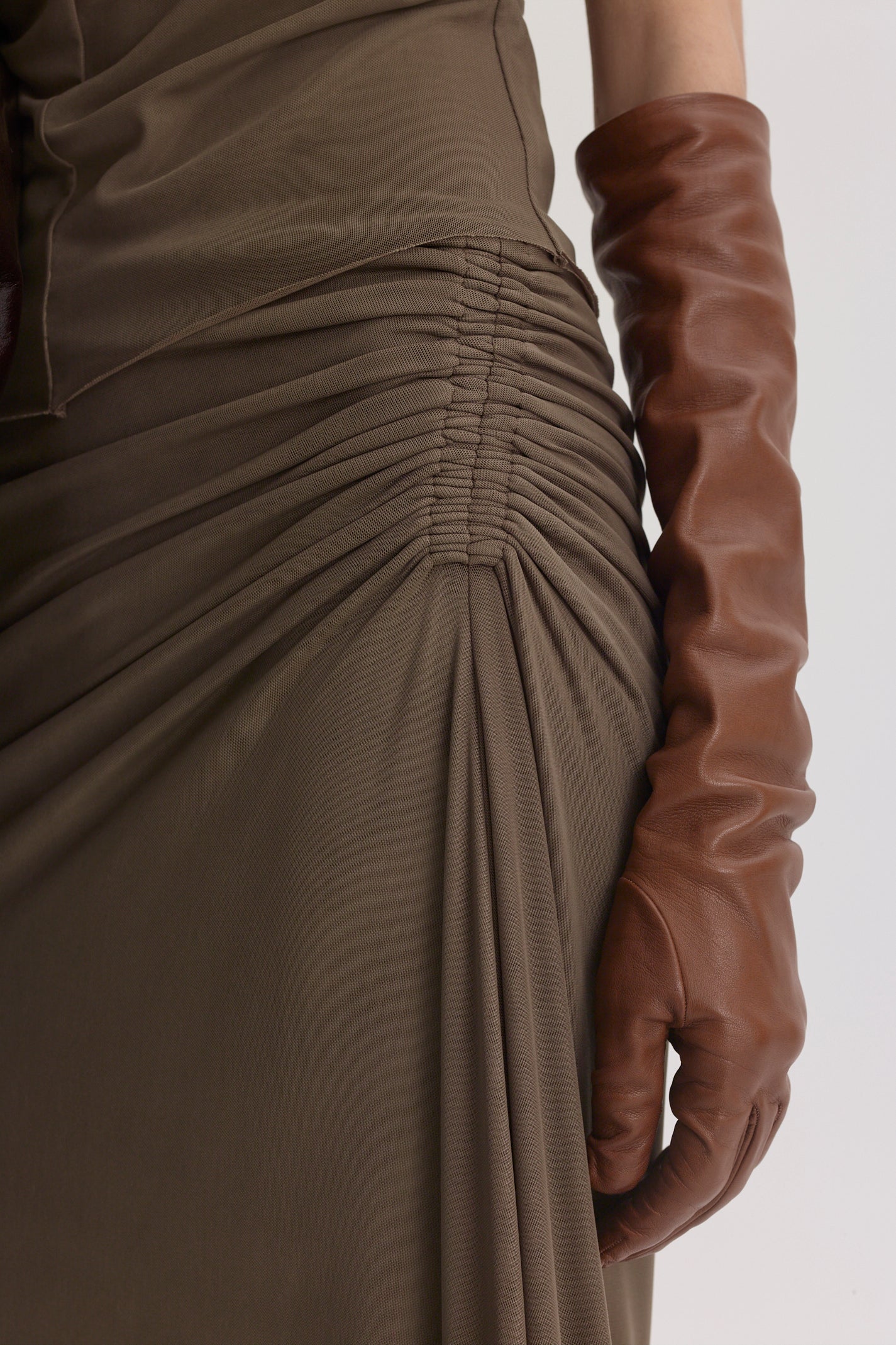 MESH DRAPED SKIRT - Image 8